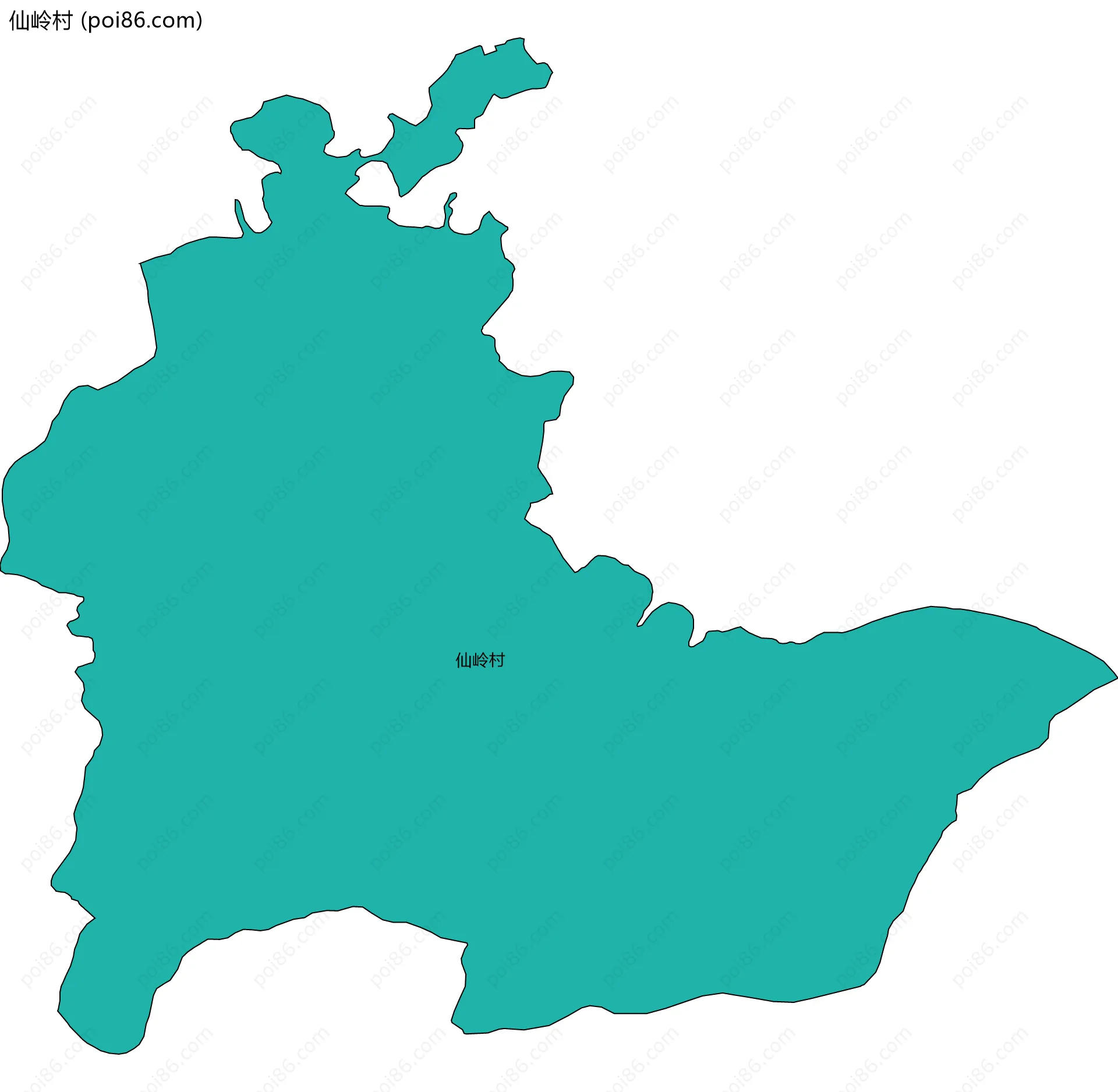 仙岭村边界地图