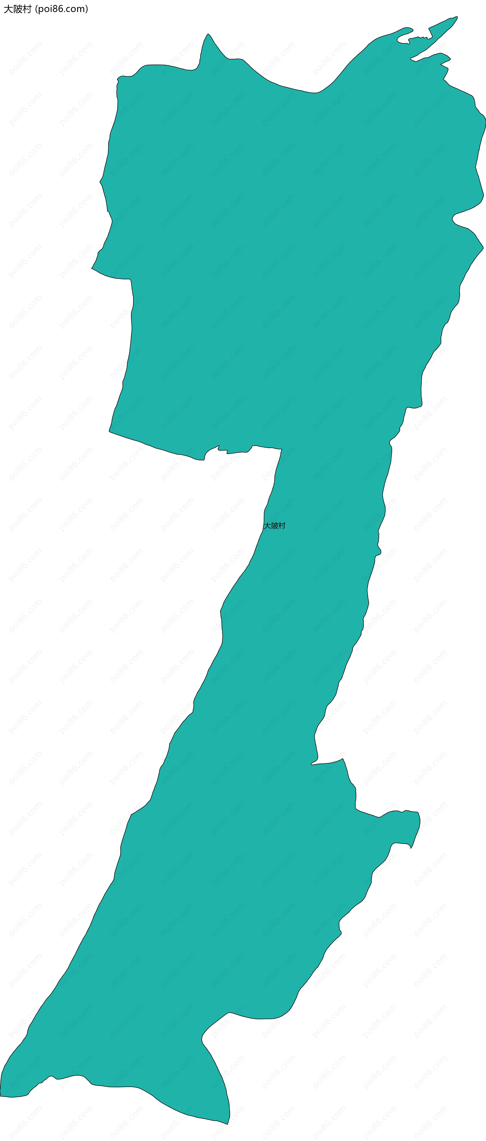 大陂村边界地图