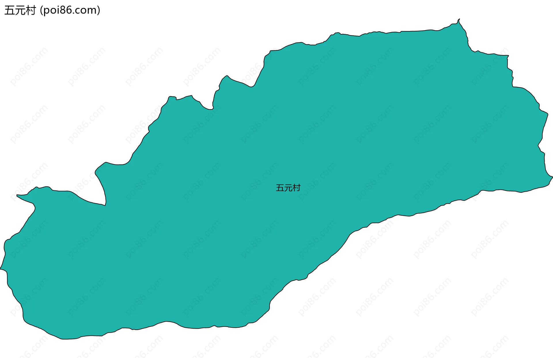 五元村边界地图