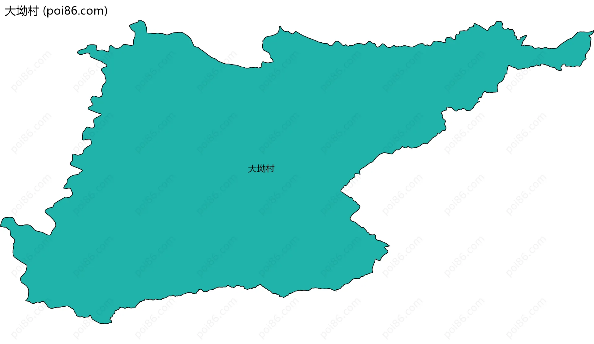 大坳村边界地图