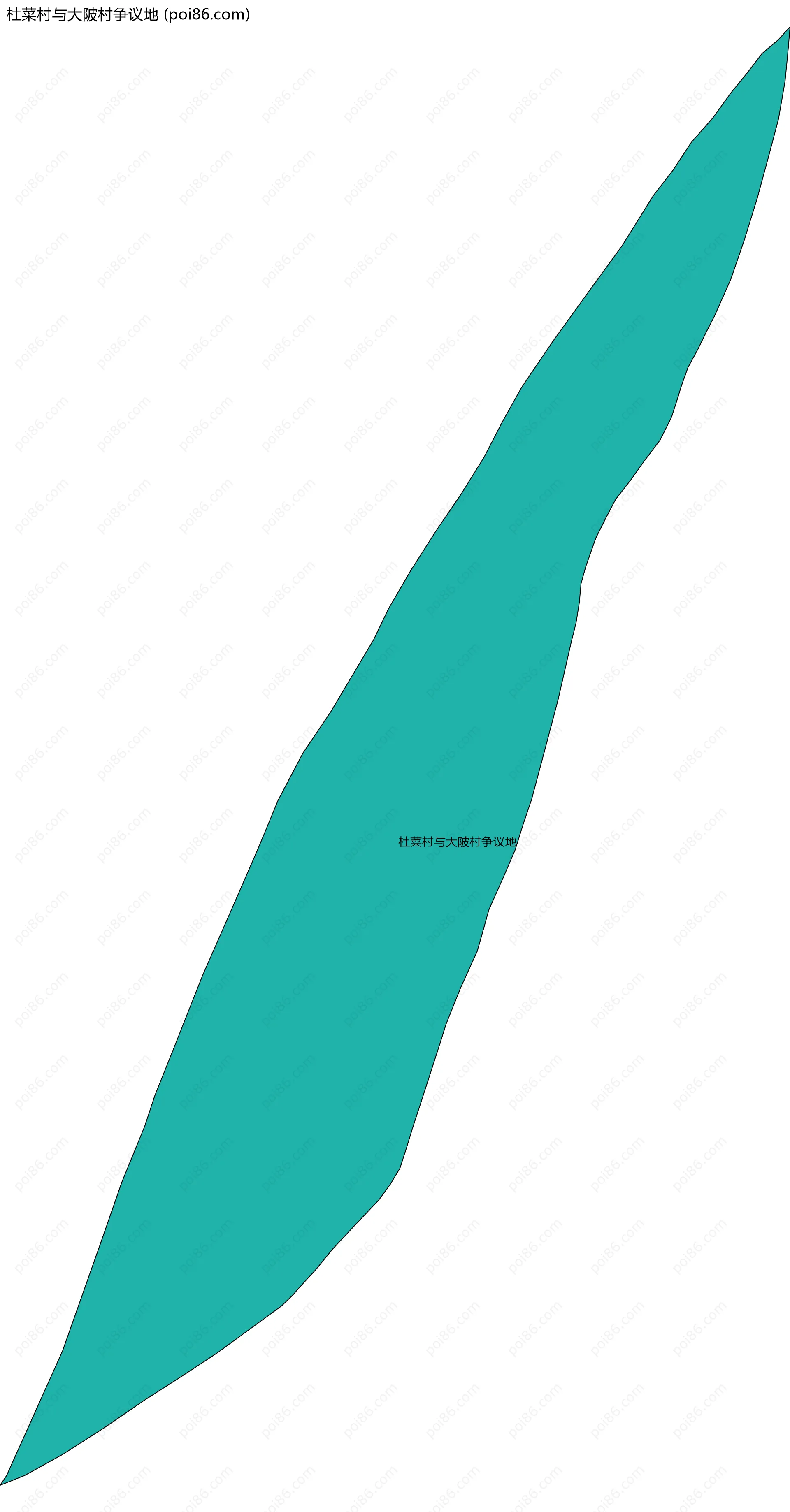 杜菜村与大陂村争议地边界地图