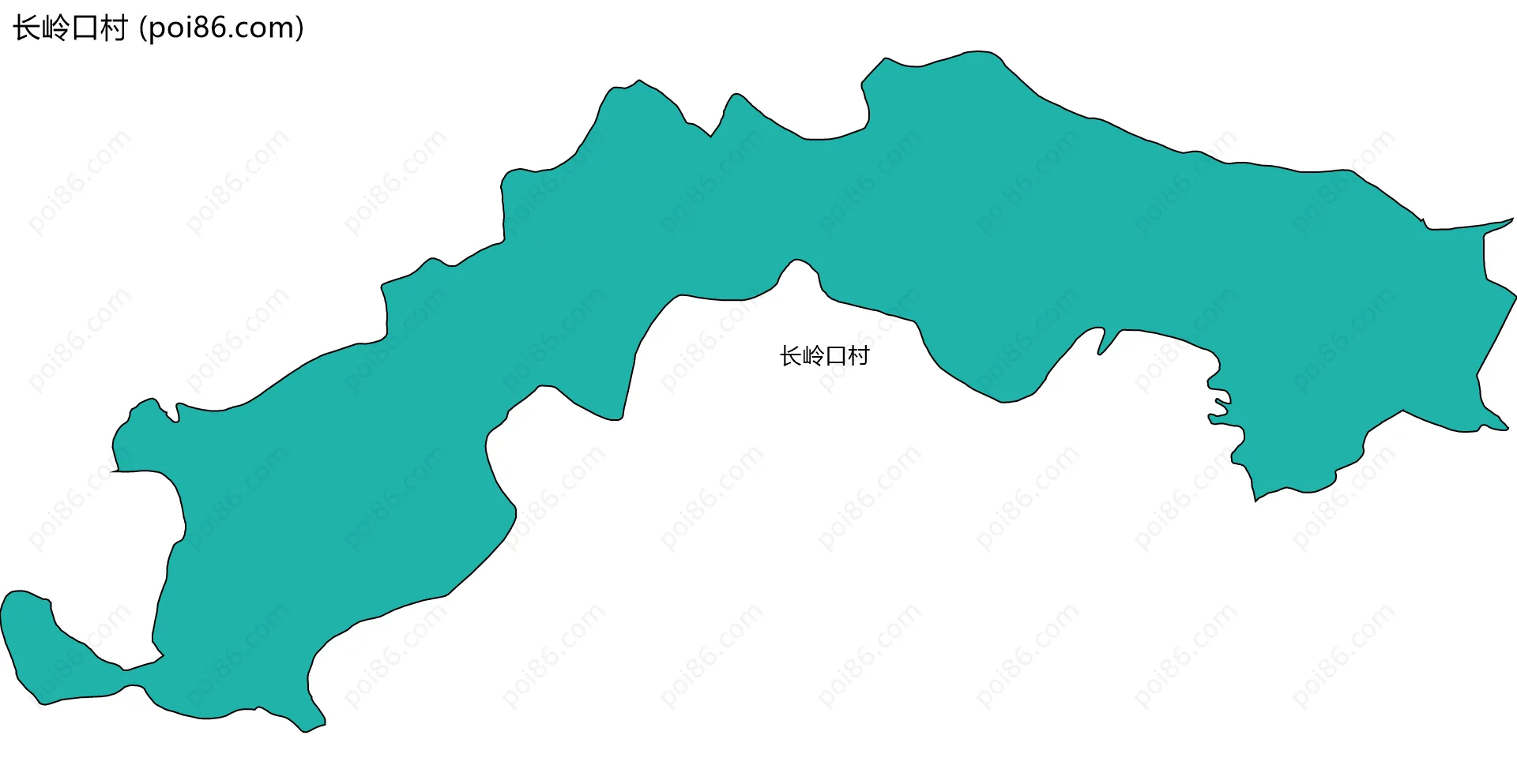 长岭口村边界地图