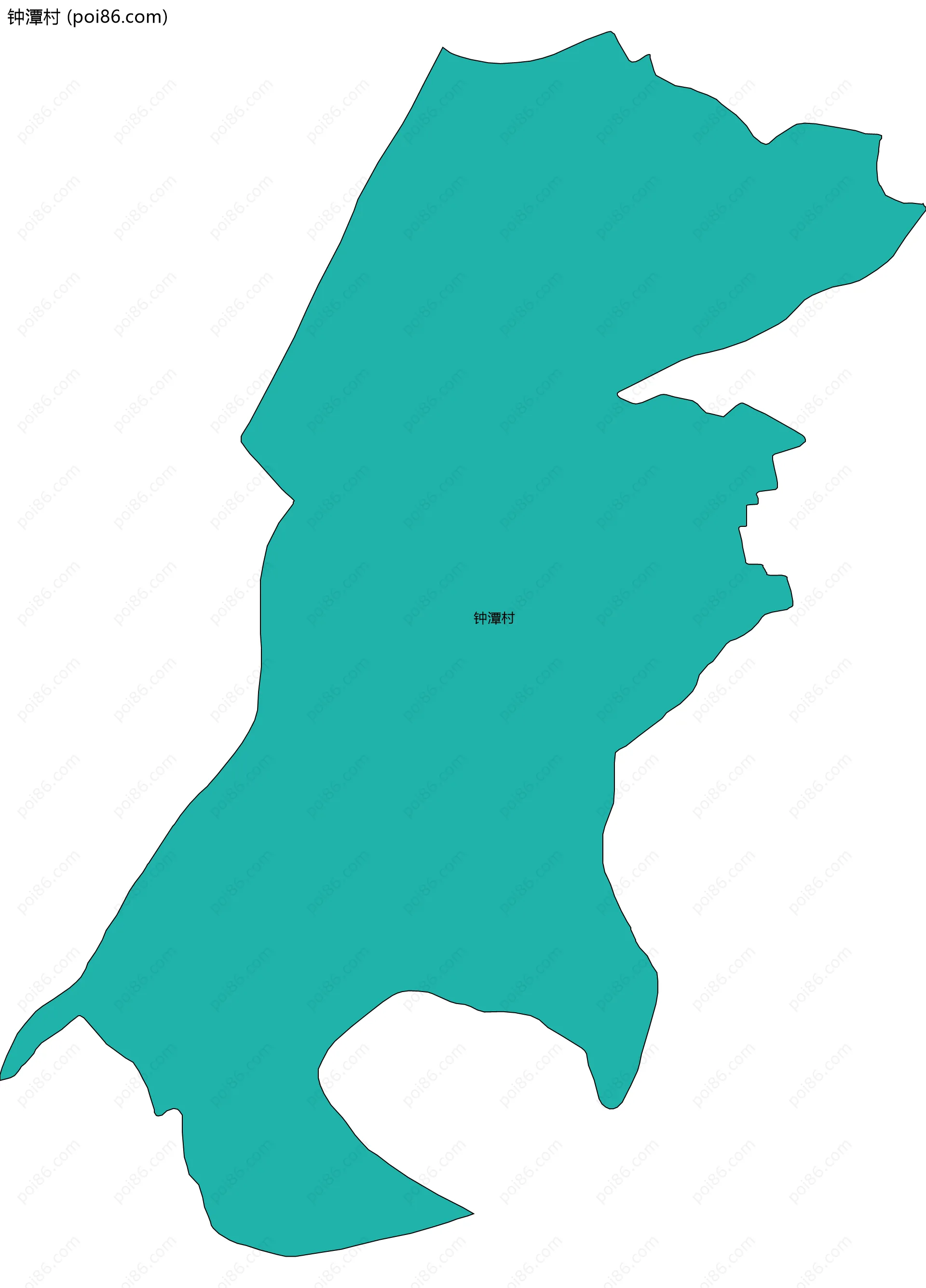 钟潭村边界地图