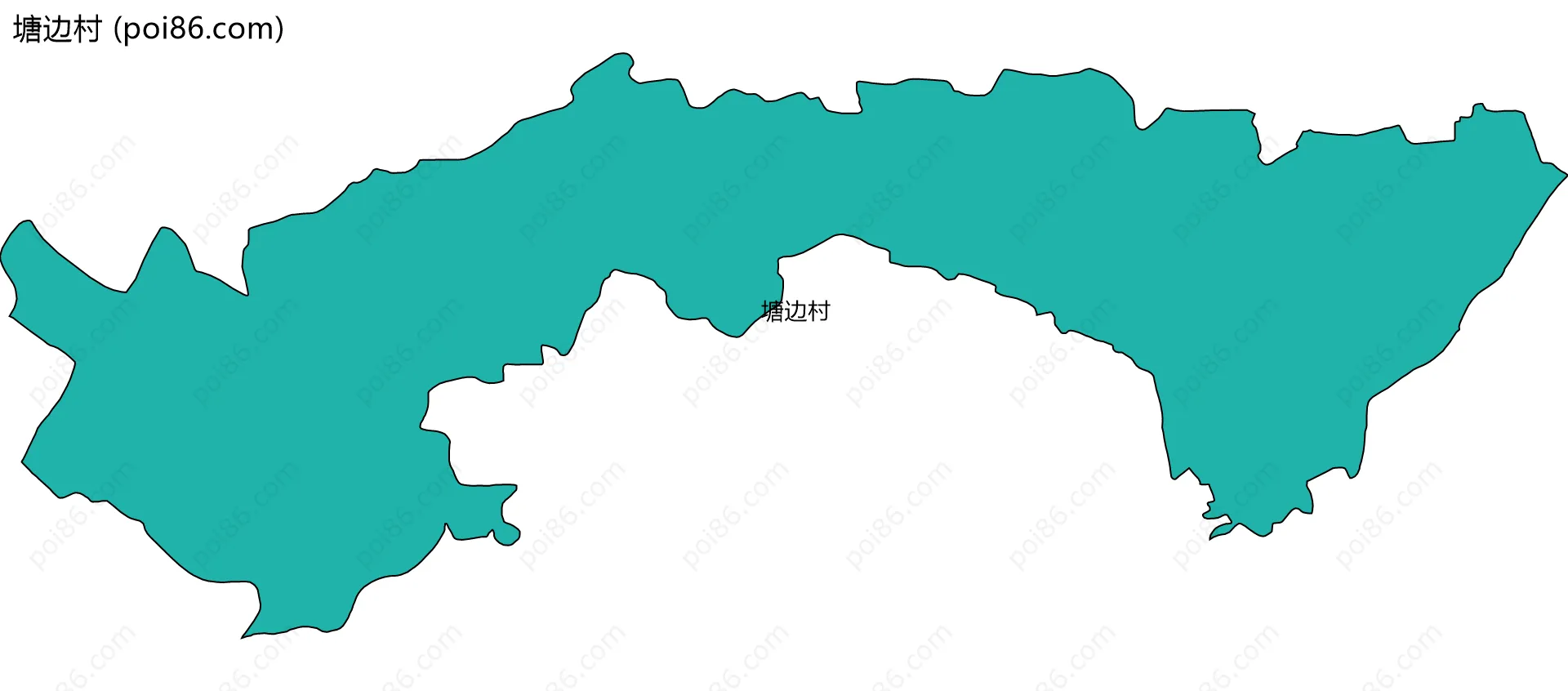 塘边村边界地图