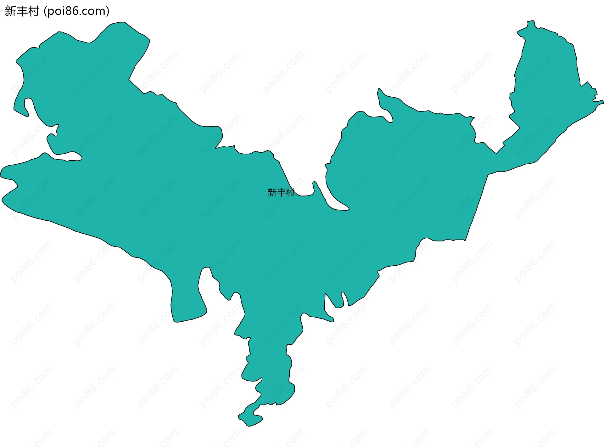 新丰村边界地图
