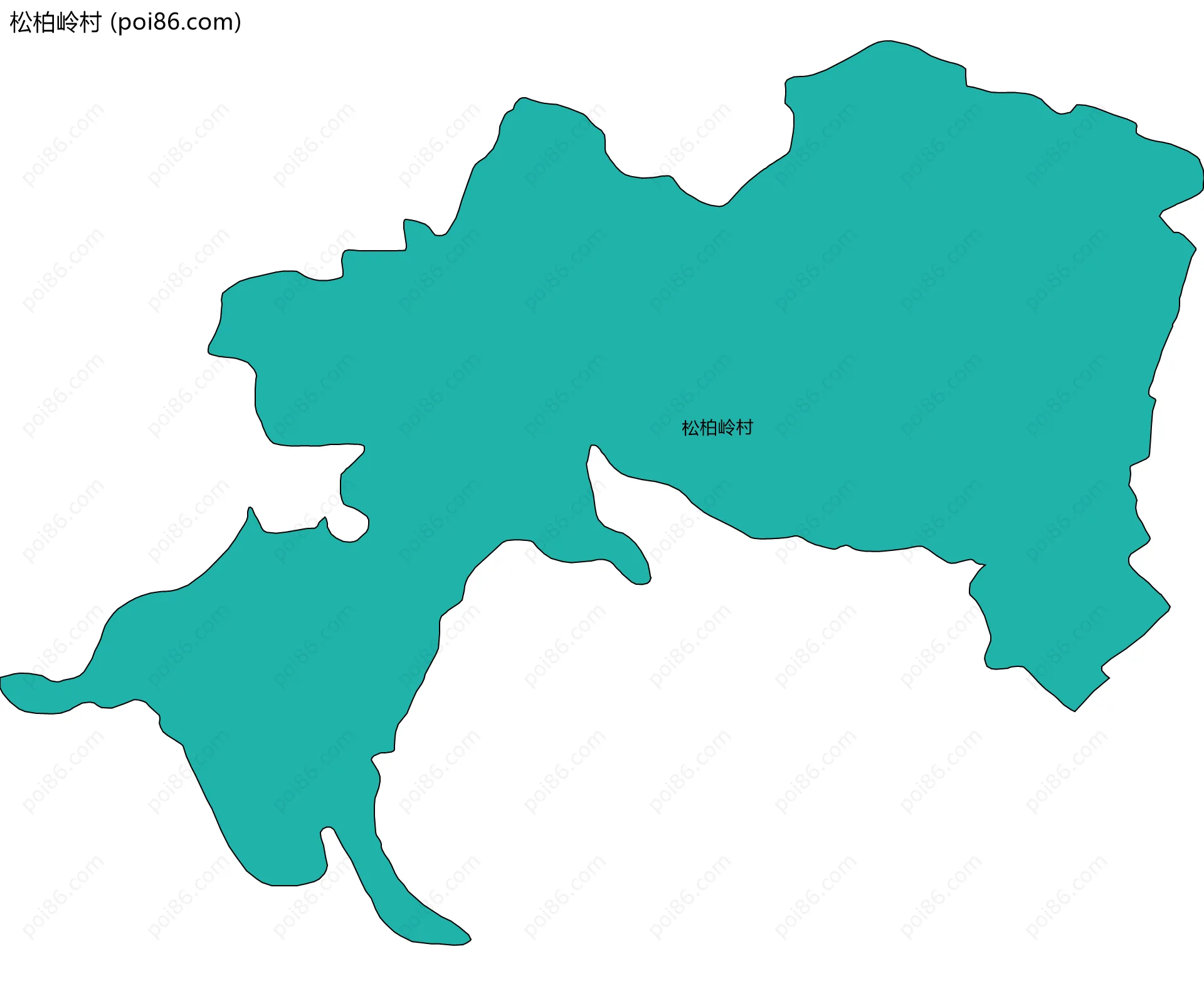 松柏岭村边界地图