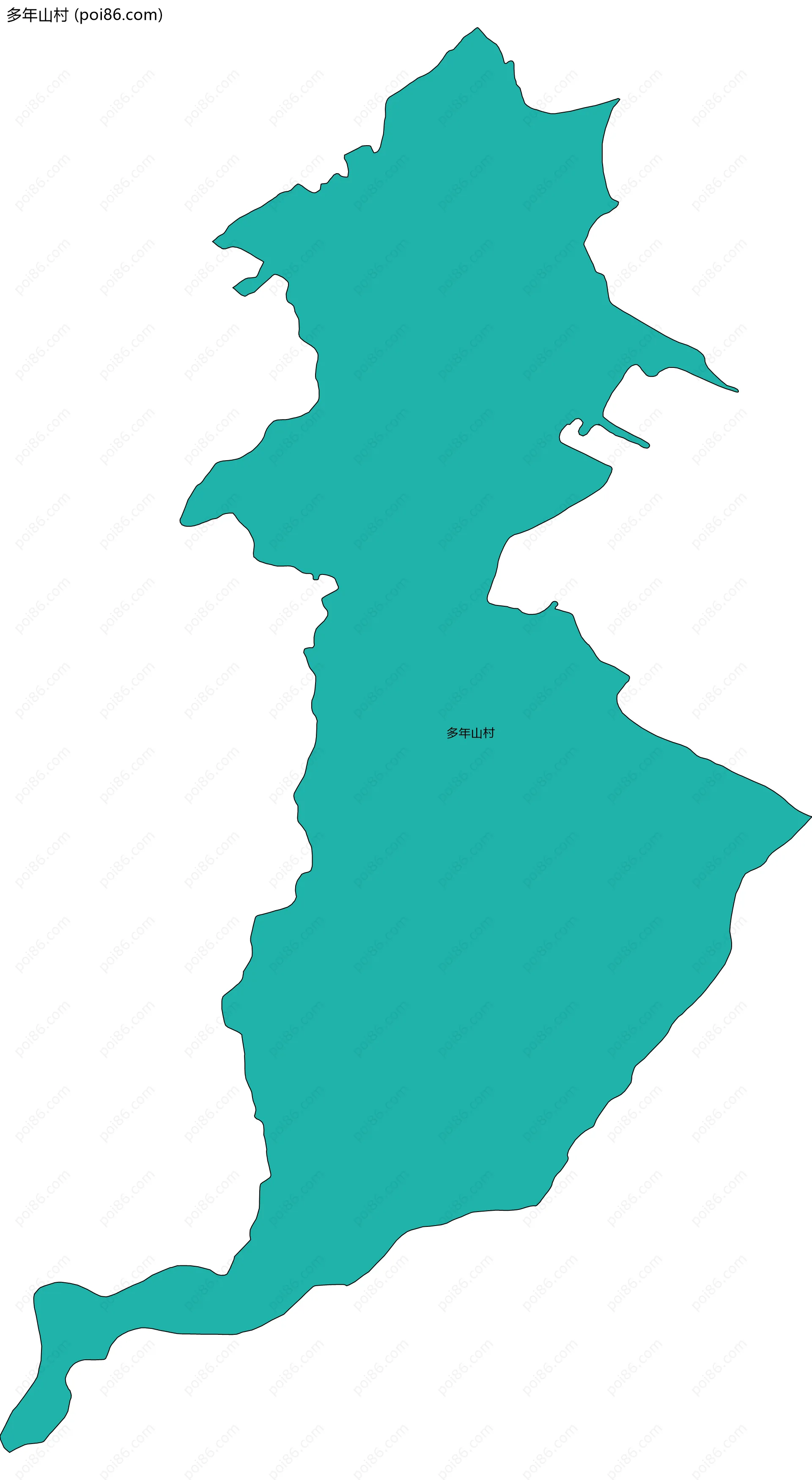 多年山村边界地图