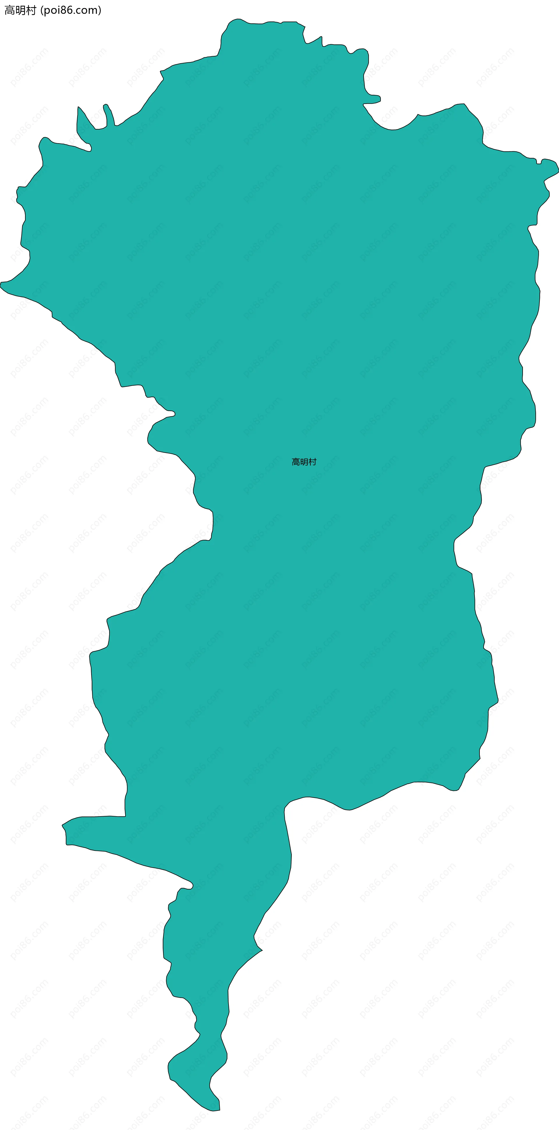 高明村边界地图