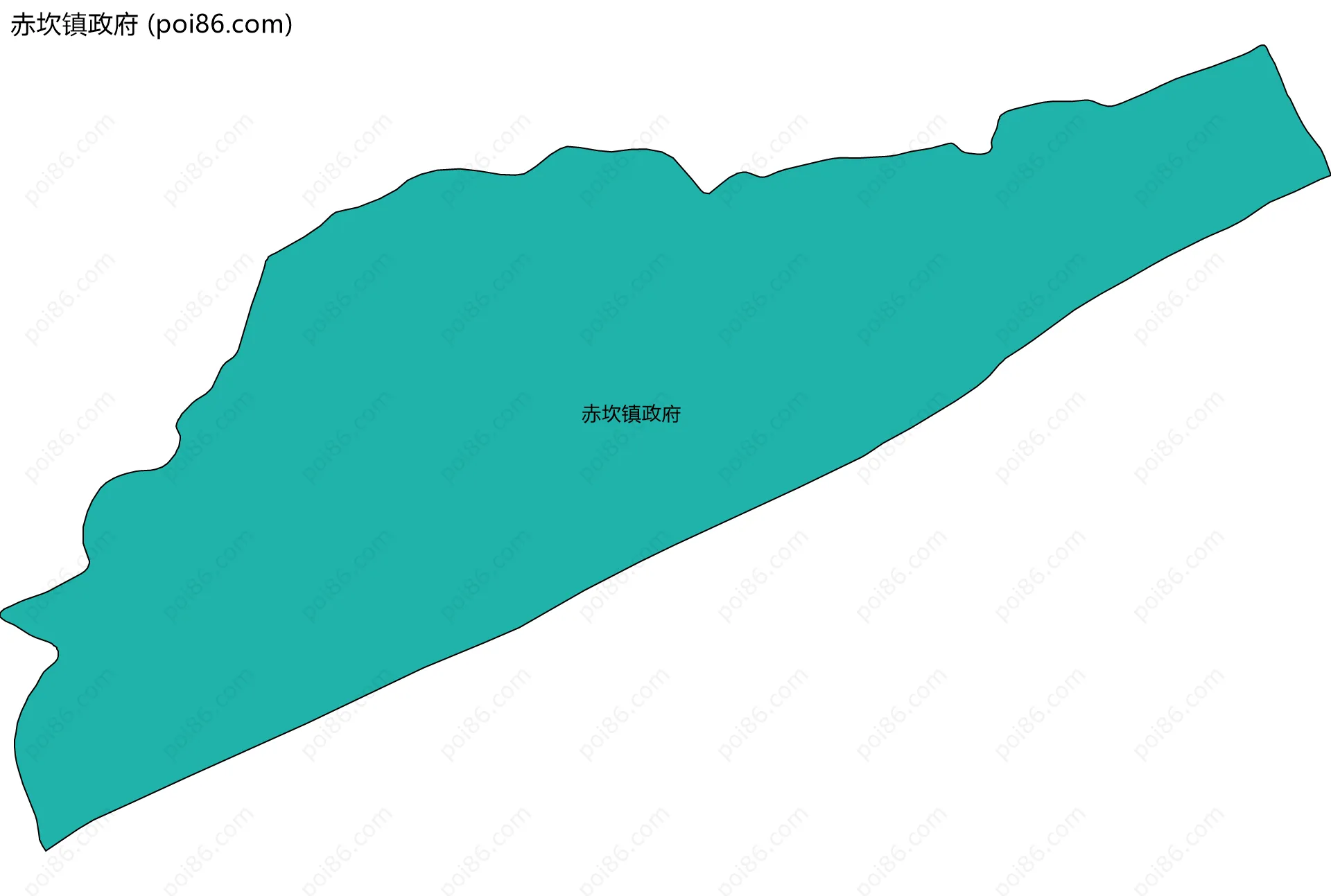 赤坎镇政府边界地图