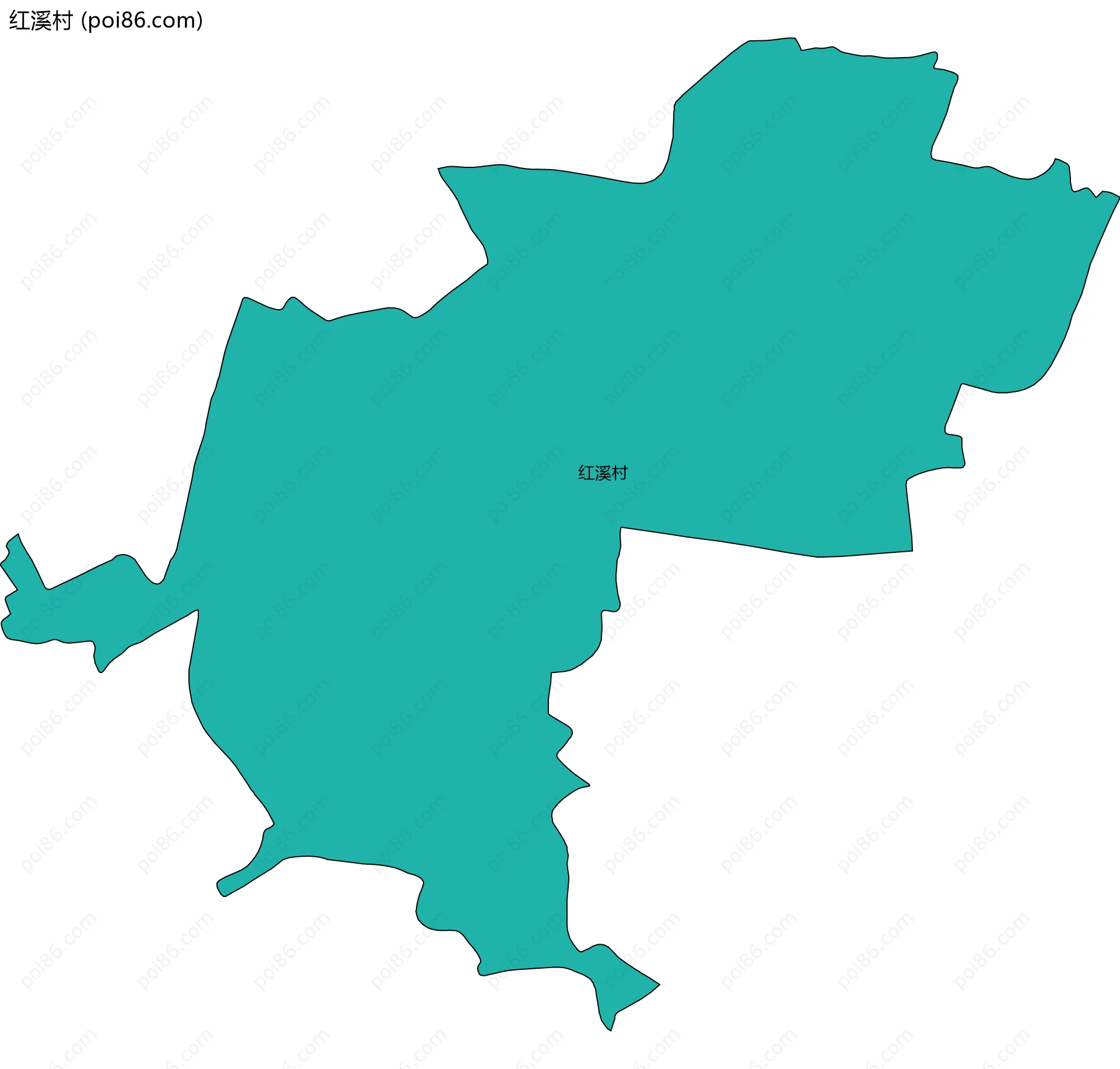 红溪村边界地图