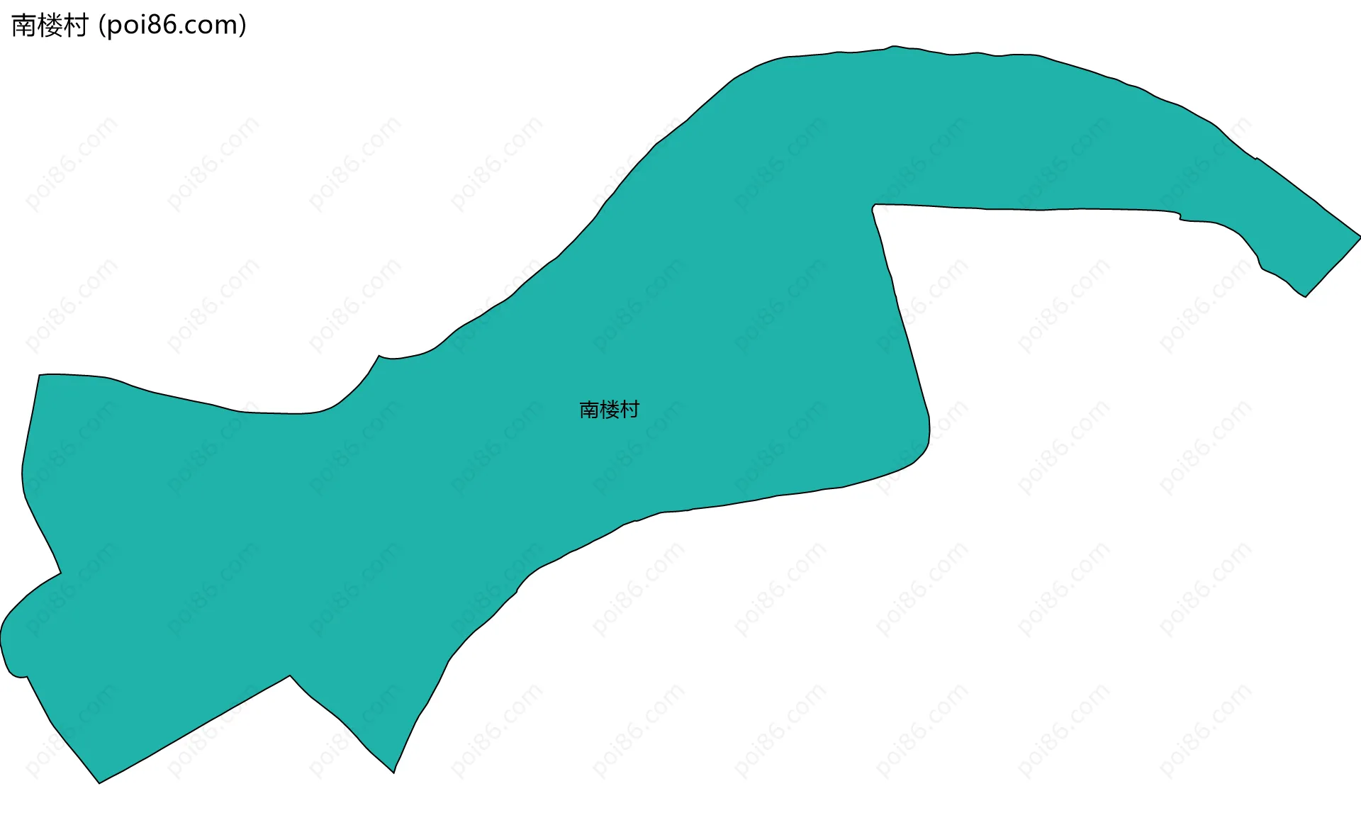 南楼村边界地图