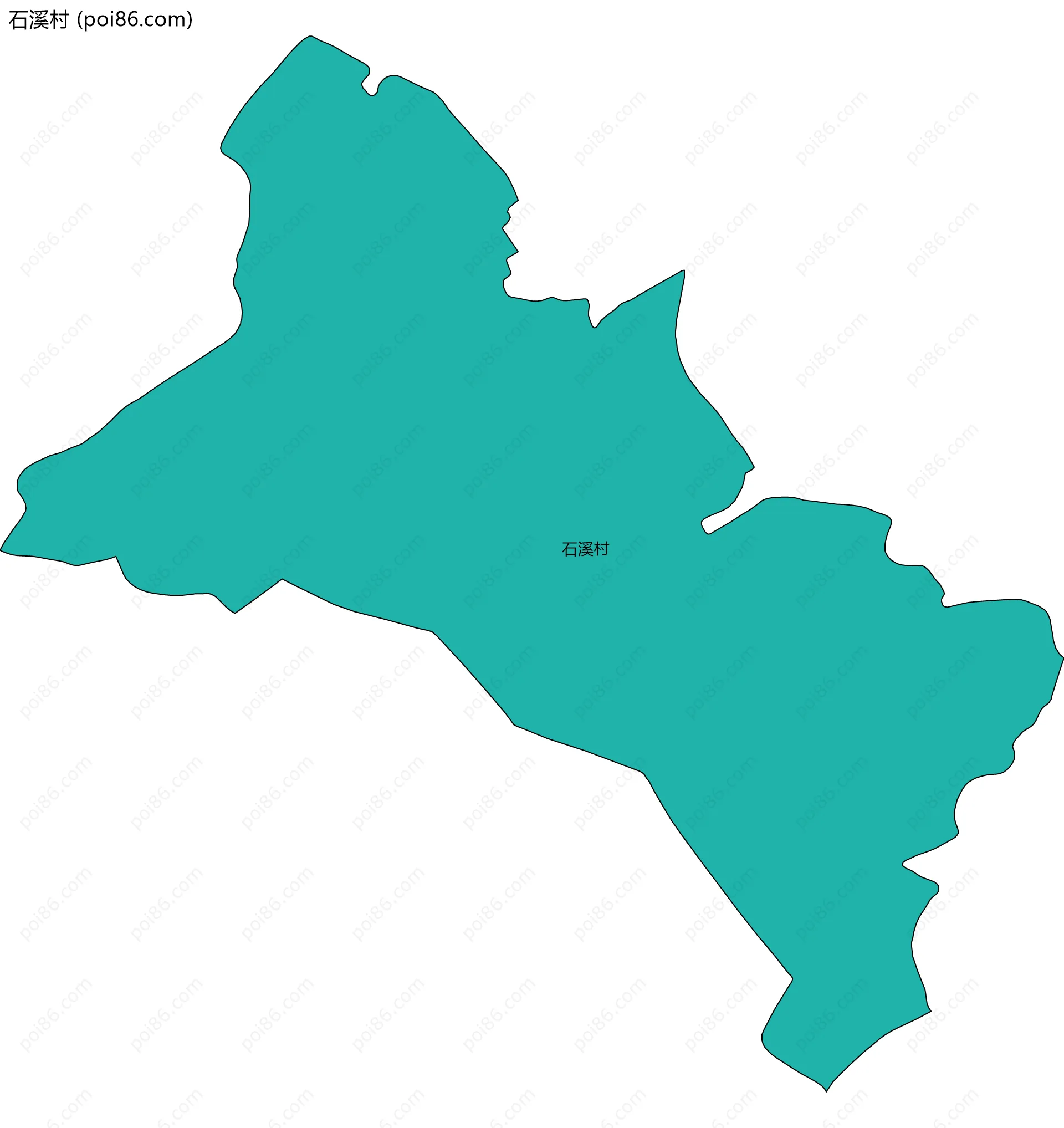 石溪村边界地图
