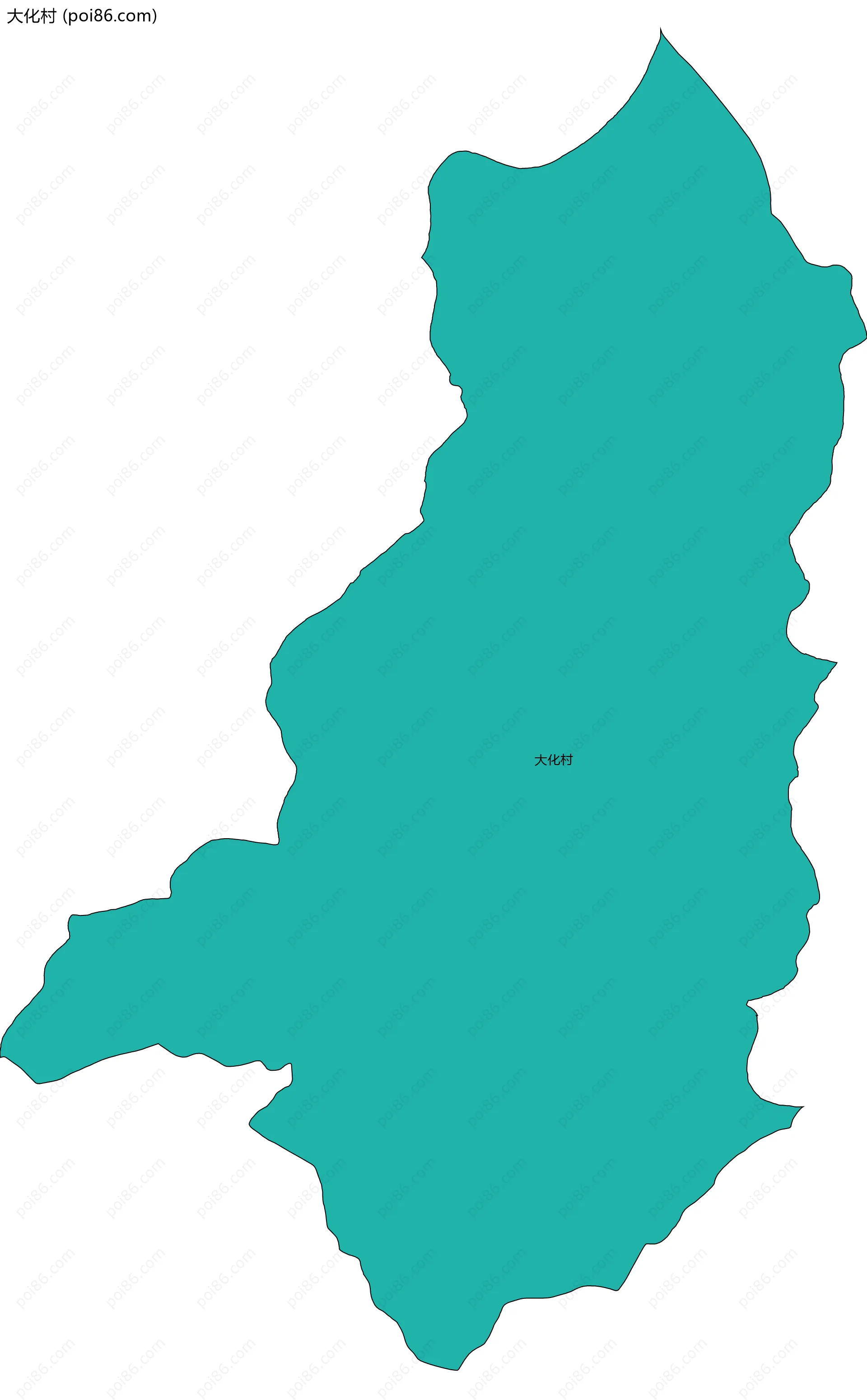 大化村边界地图