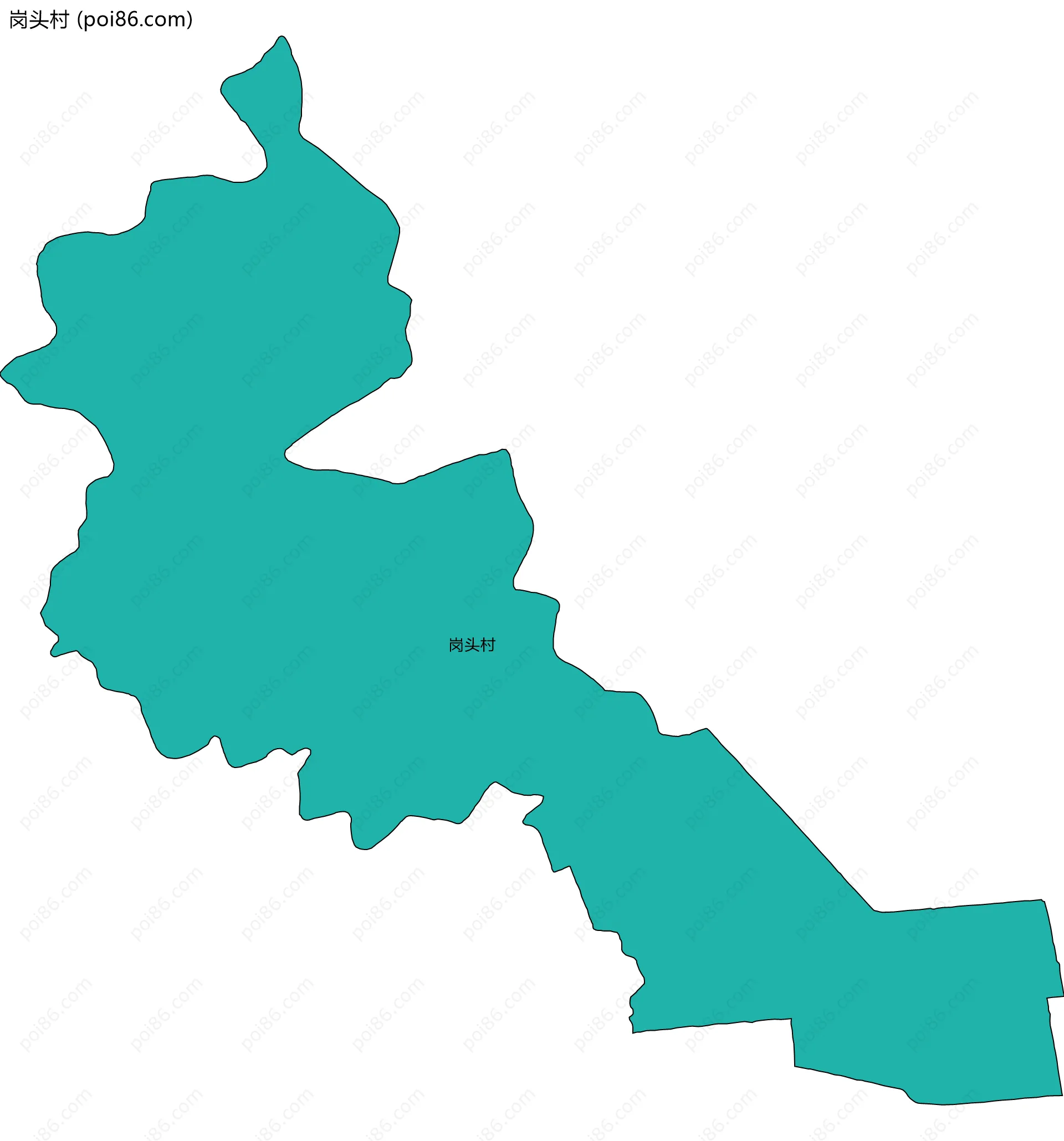 岗头村边界地图