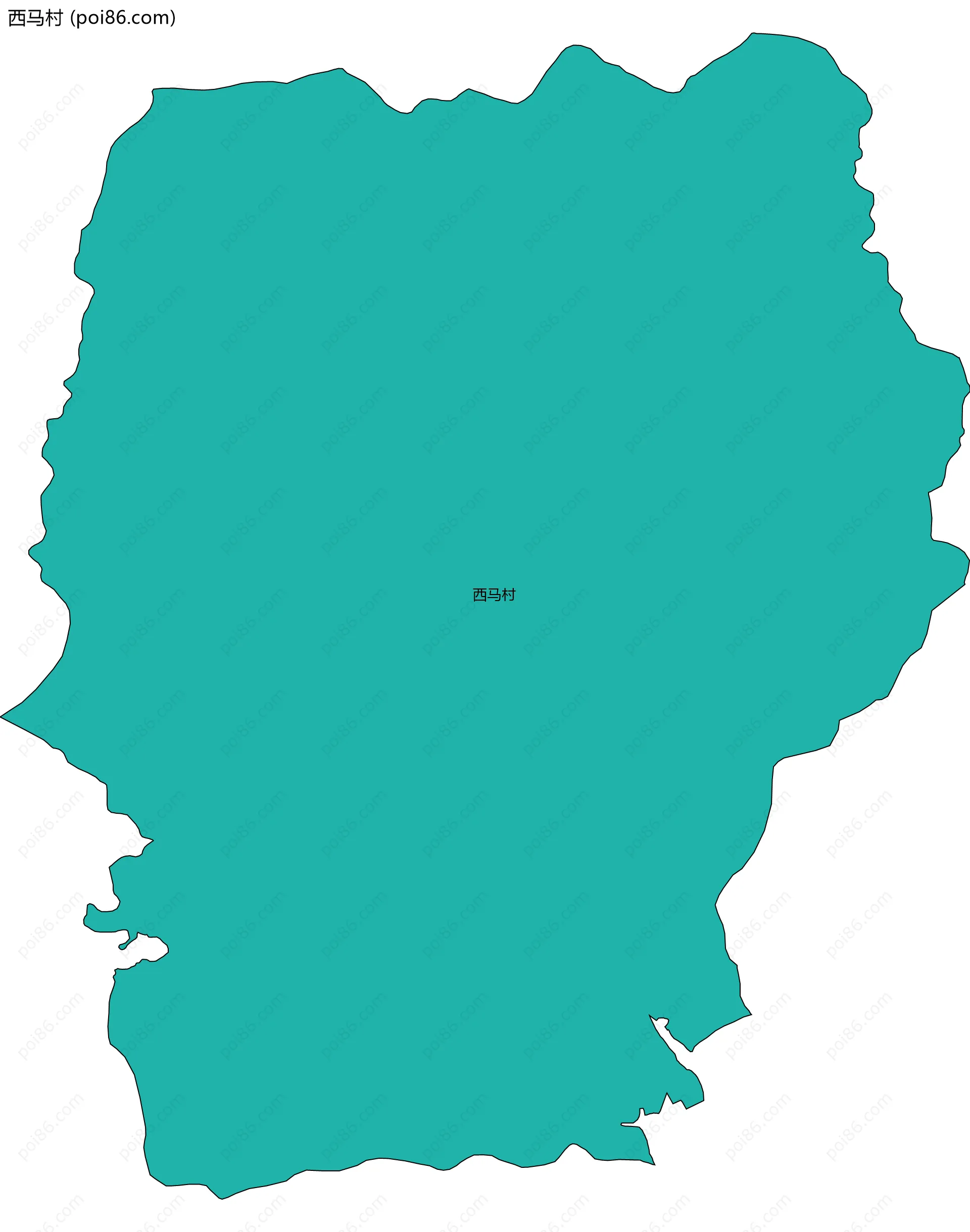 西马村边界地图