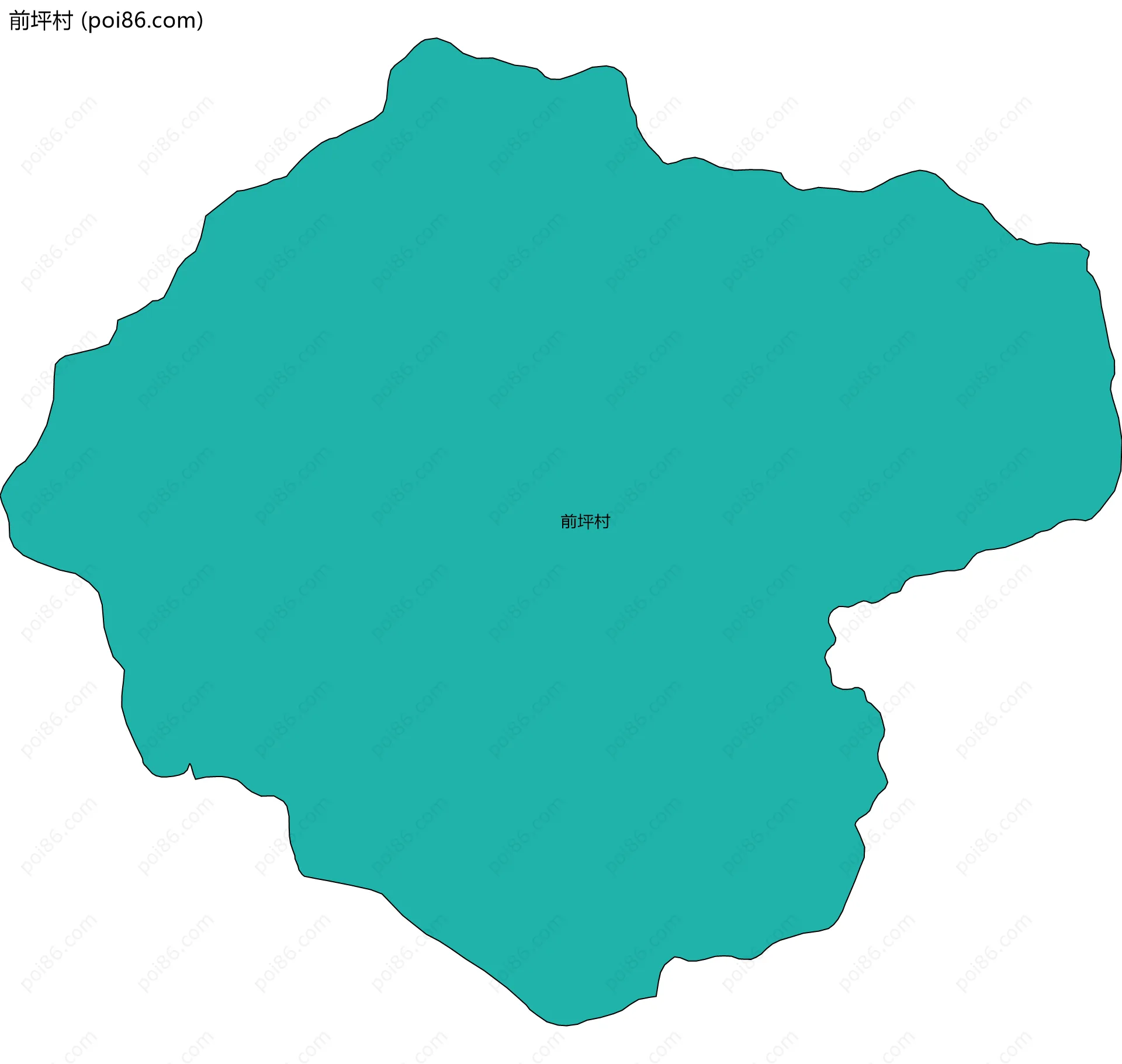 前坪村边界地图