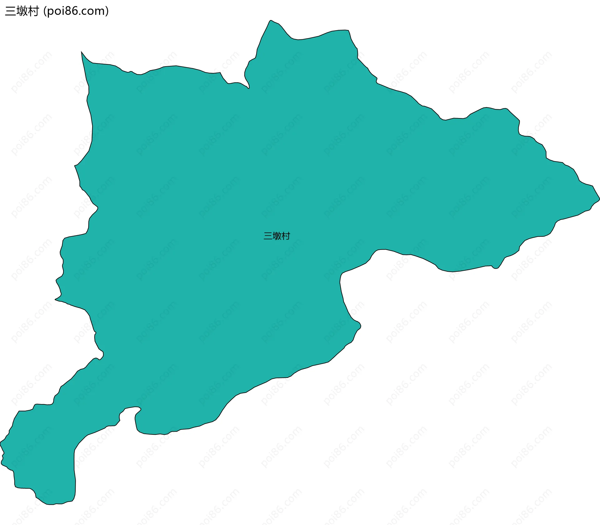 三墩村边界地图