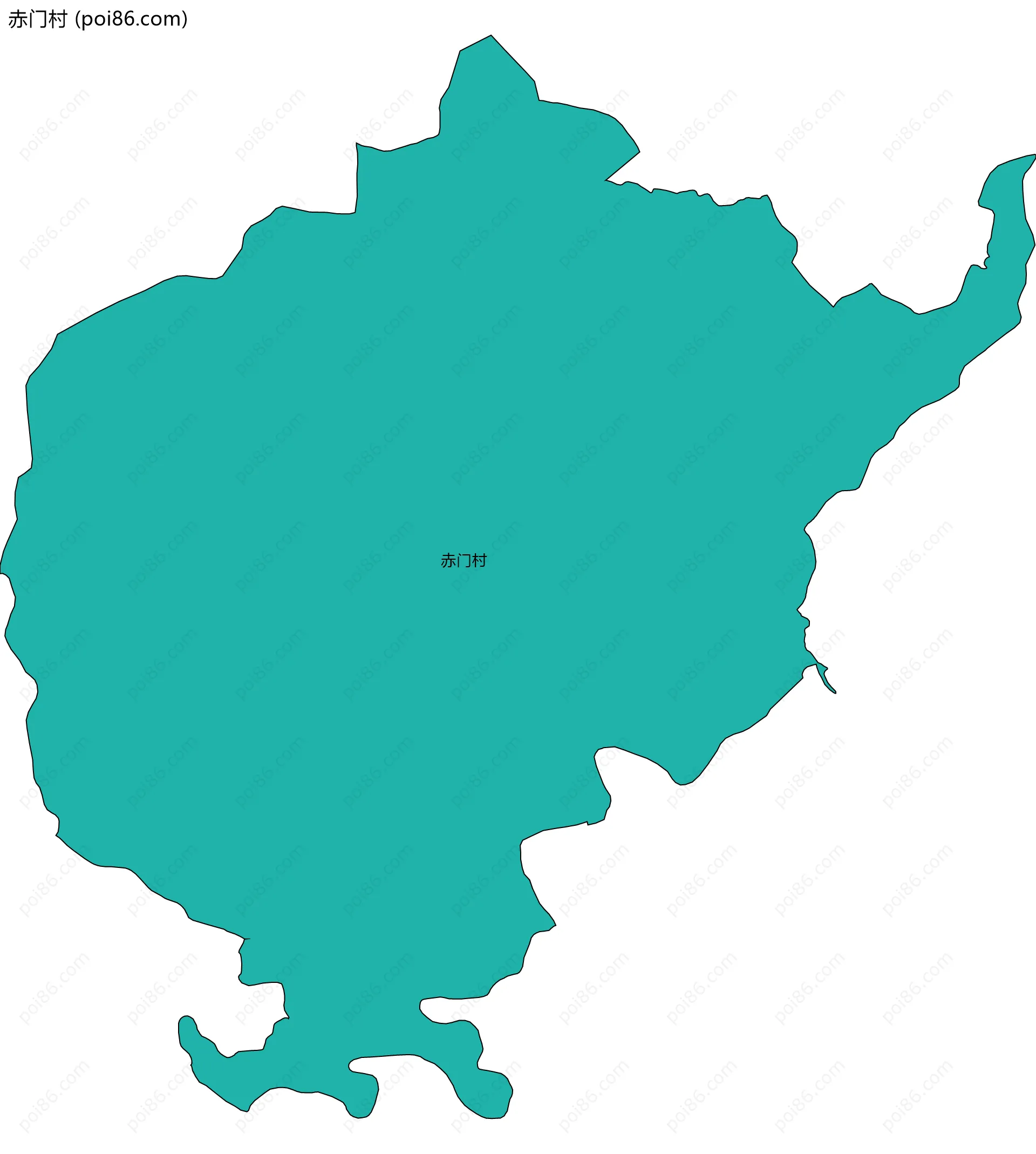 赤门村边界地图