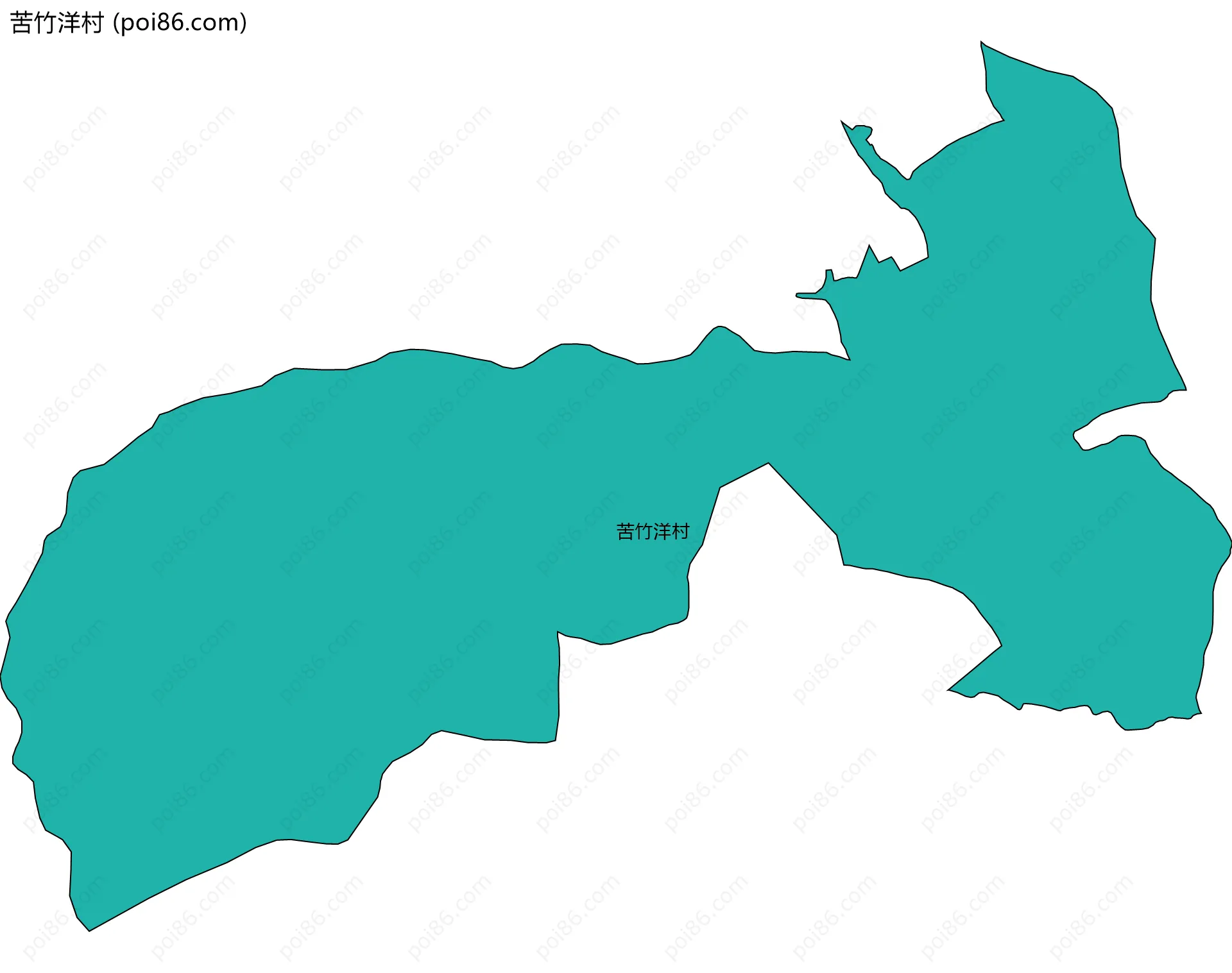苦竹洋村边界地图