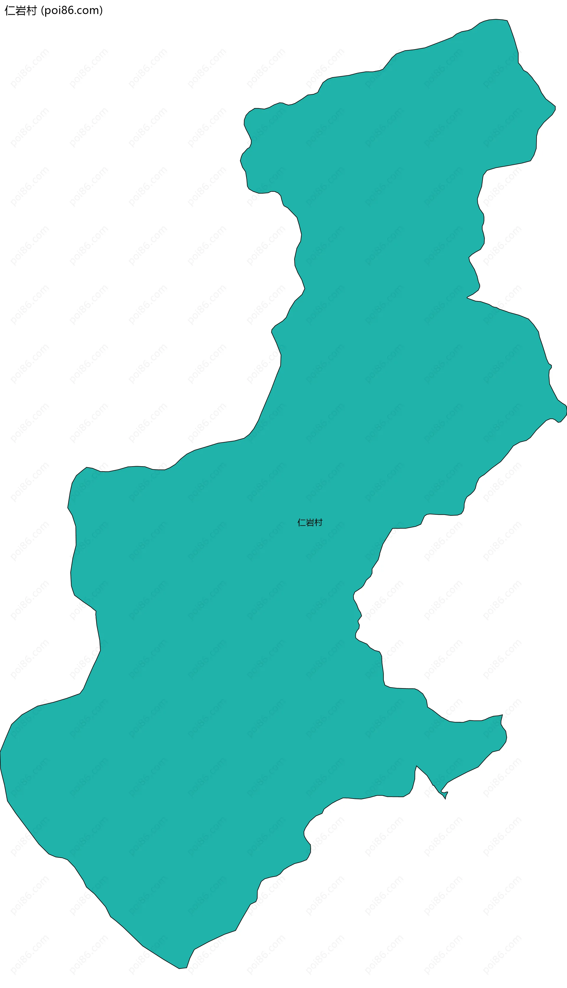 仁岩村边界地图