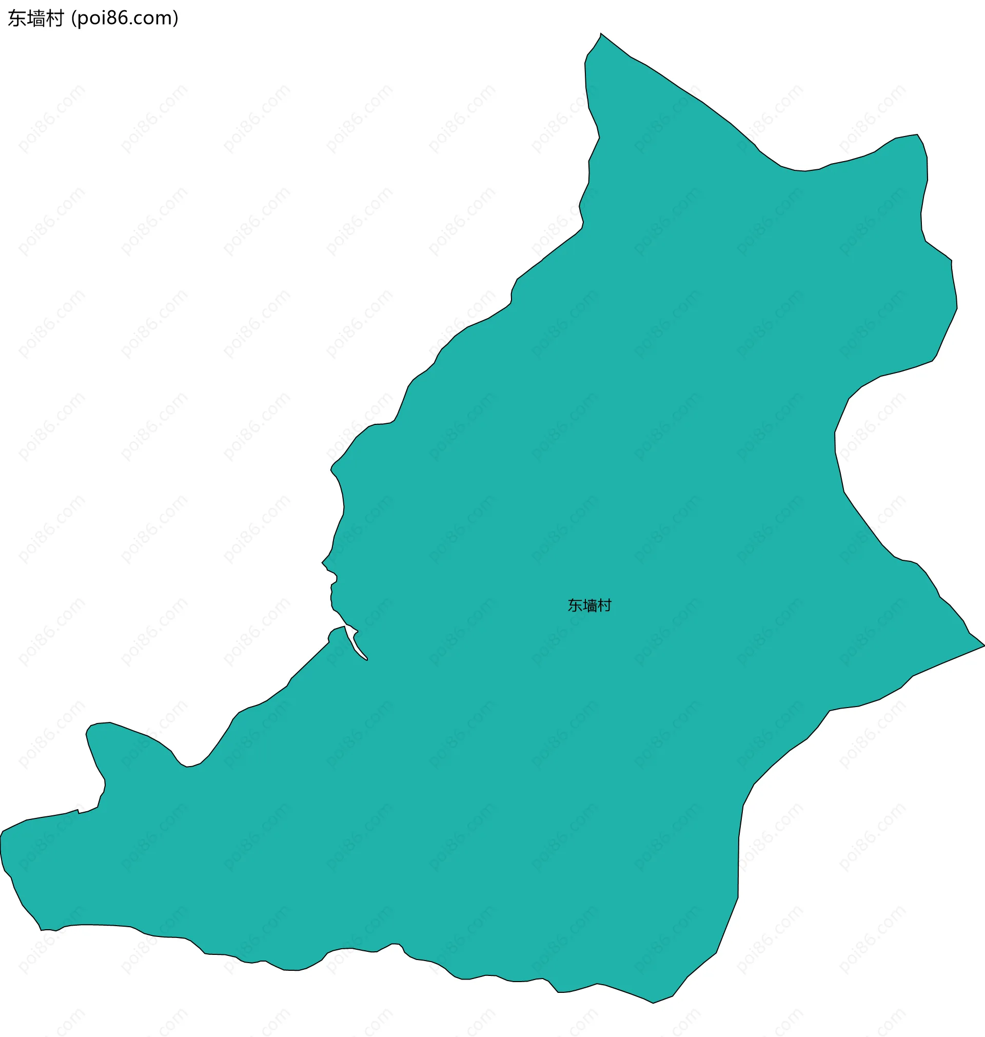 东墙村边界地图