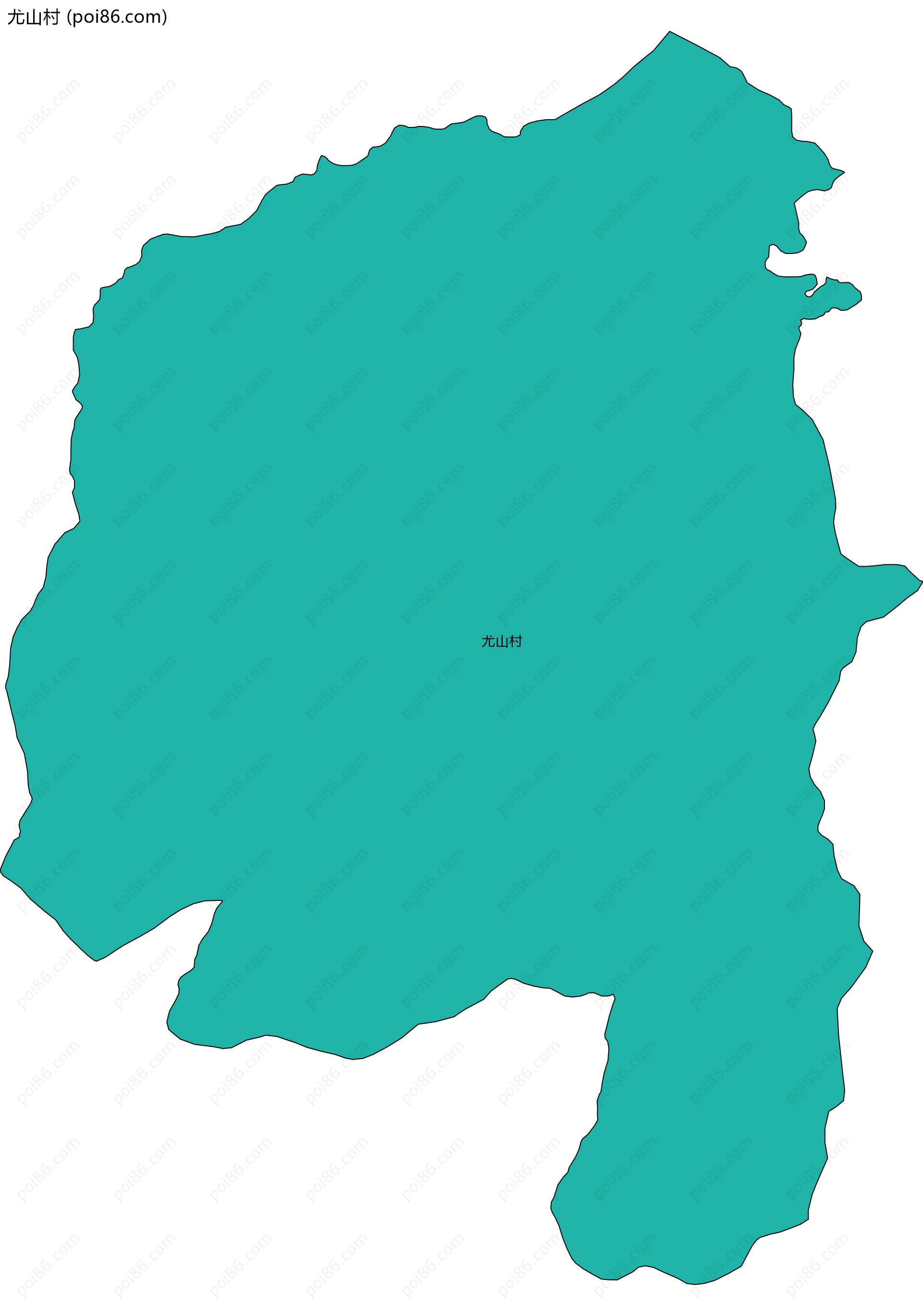 尤山村边界地图