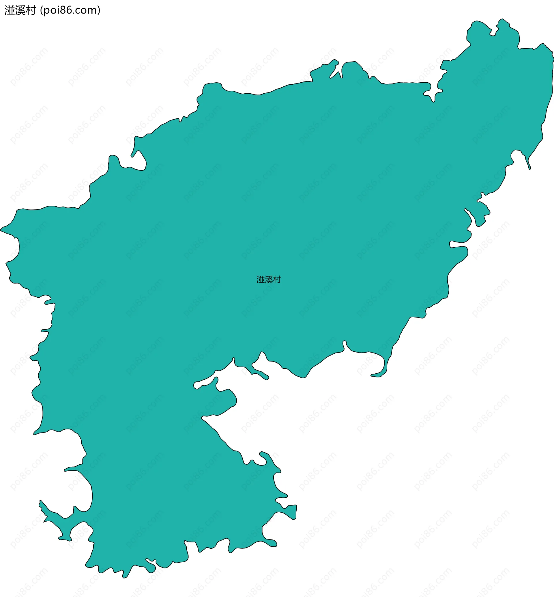湴溪村边界地图