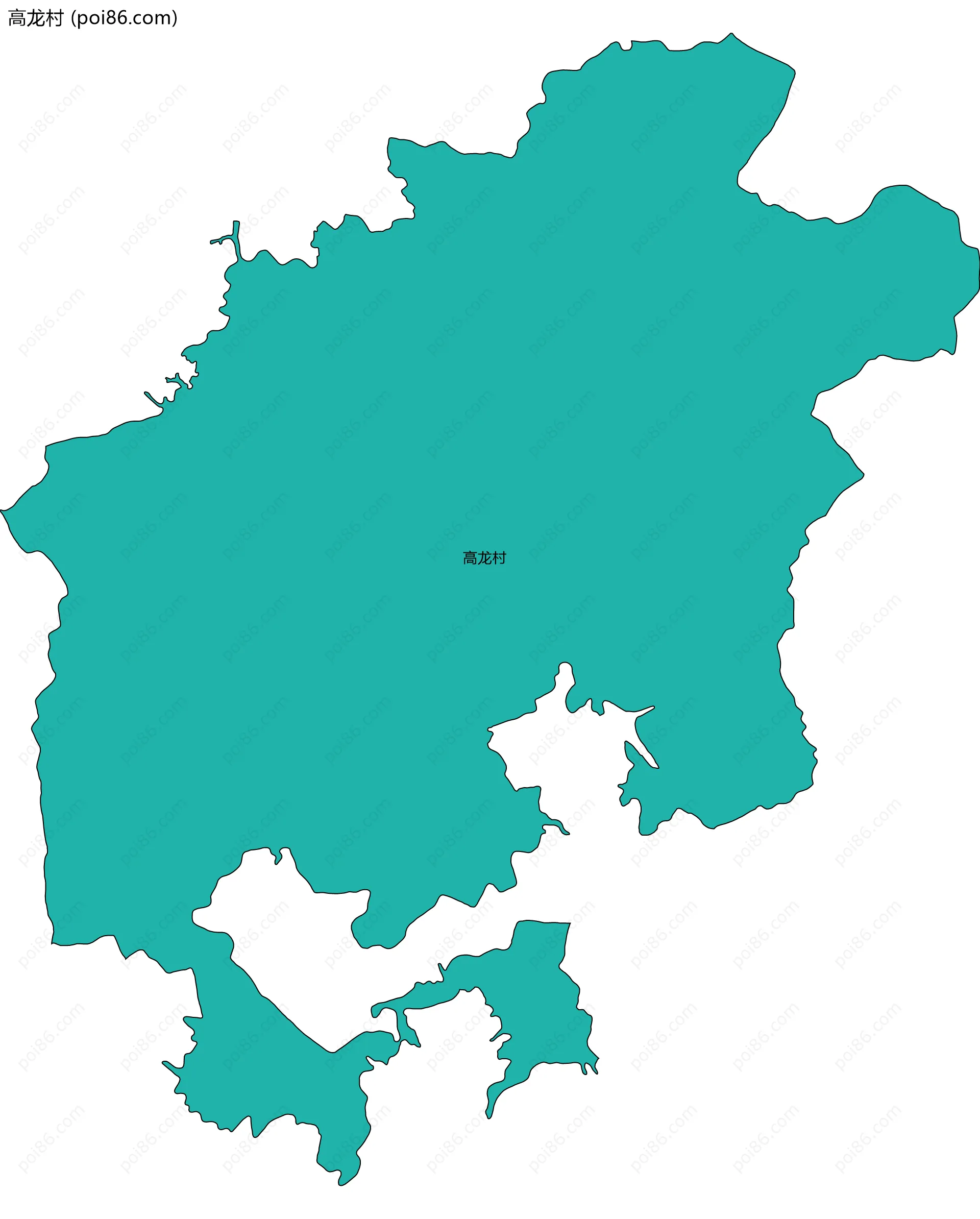 高龙村边界地图