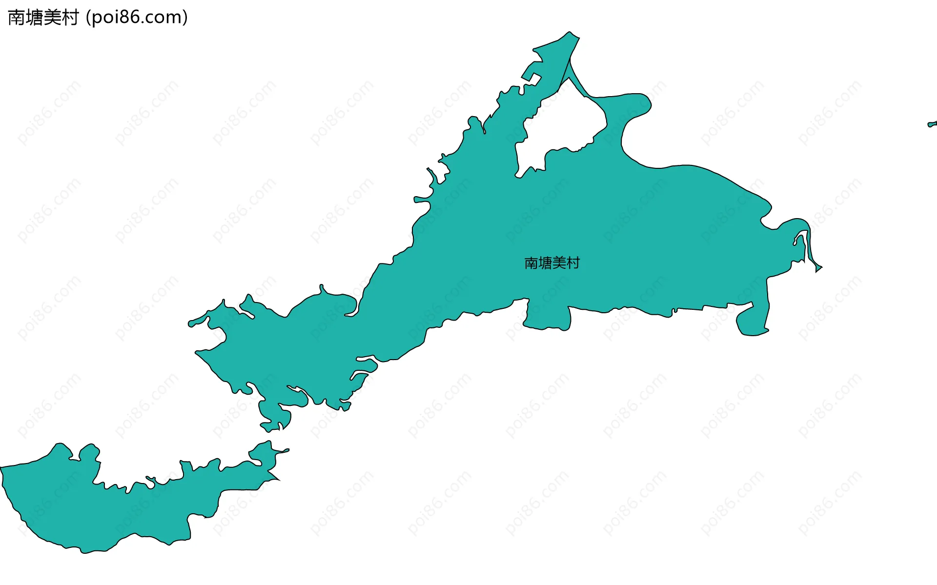 南塘美村边界地图