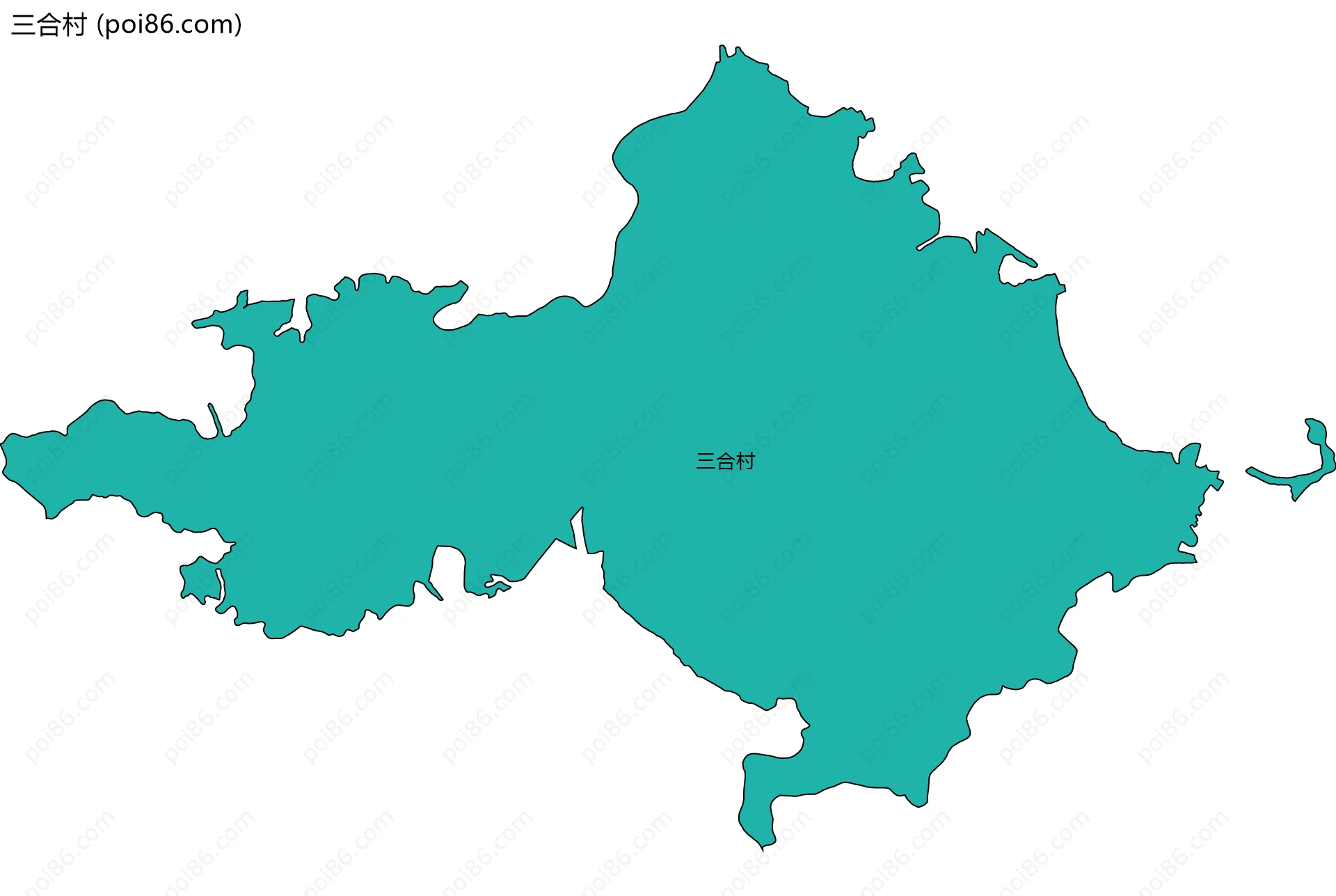 三合村边界地图