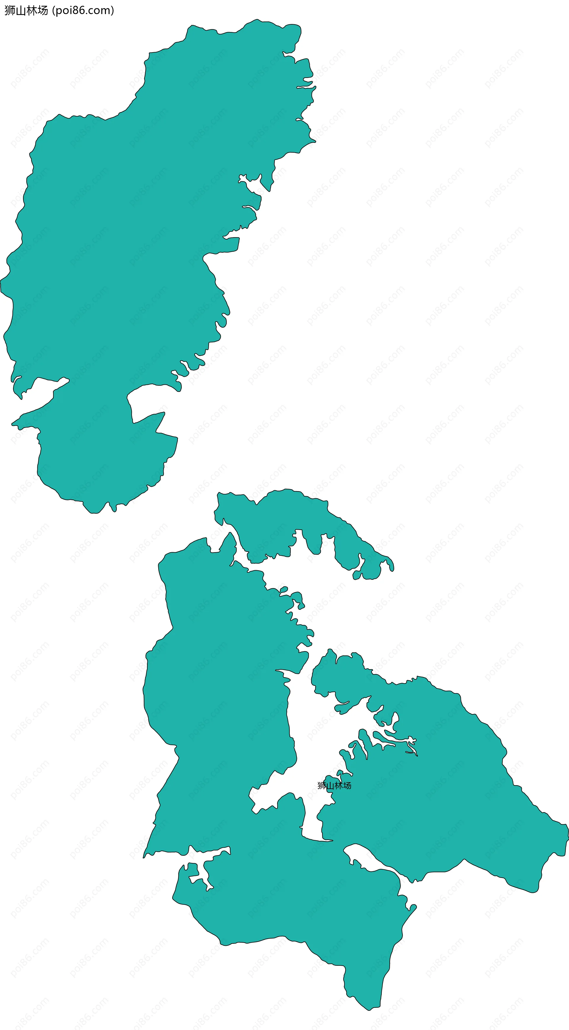 狮山林场边界地图
