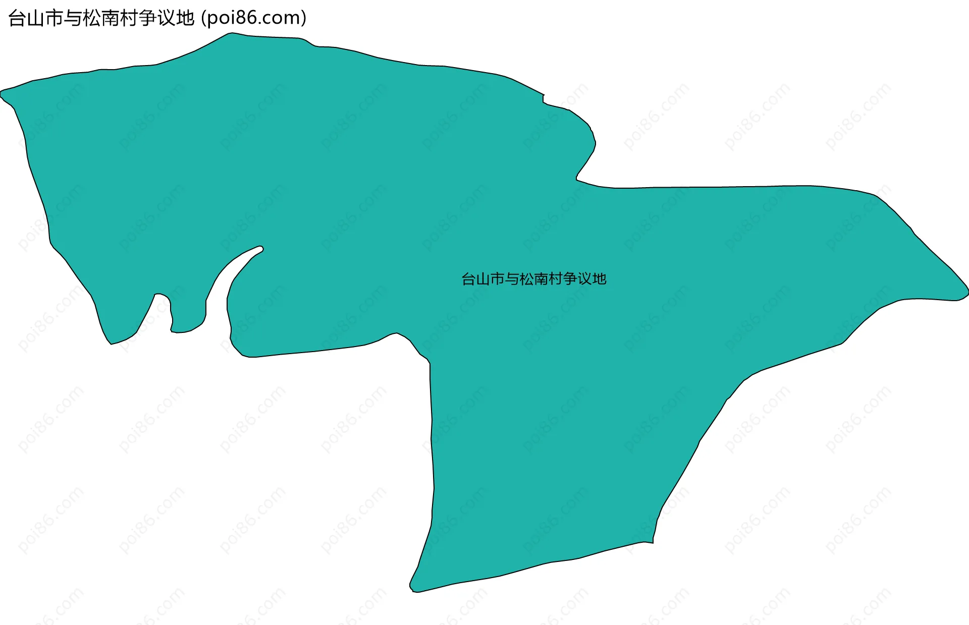 台山市与松南村争议地边界地图