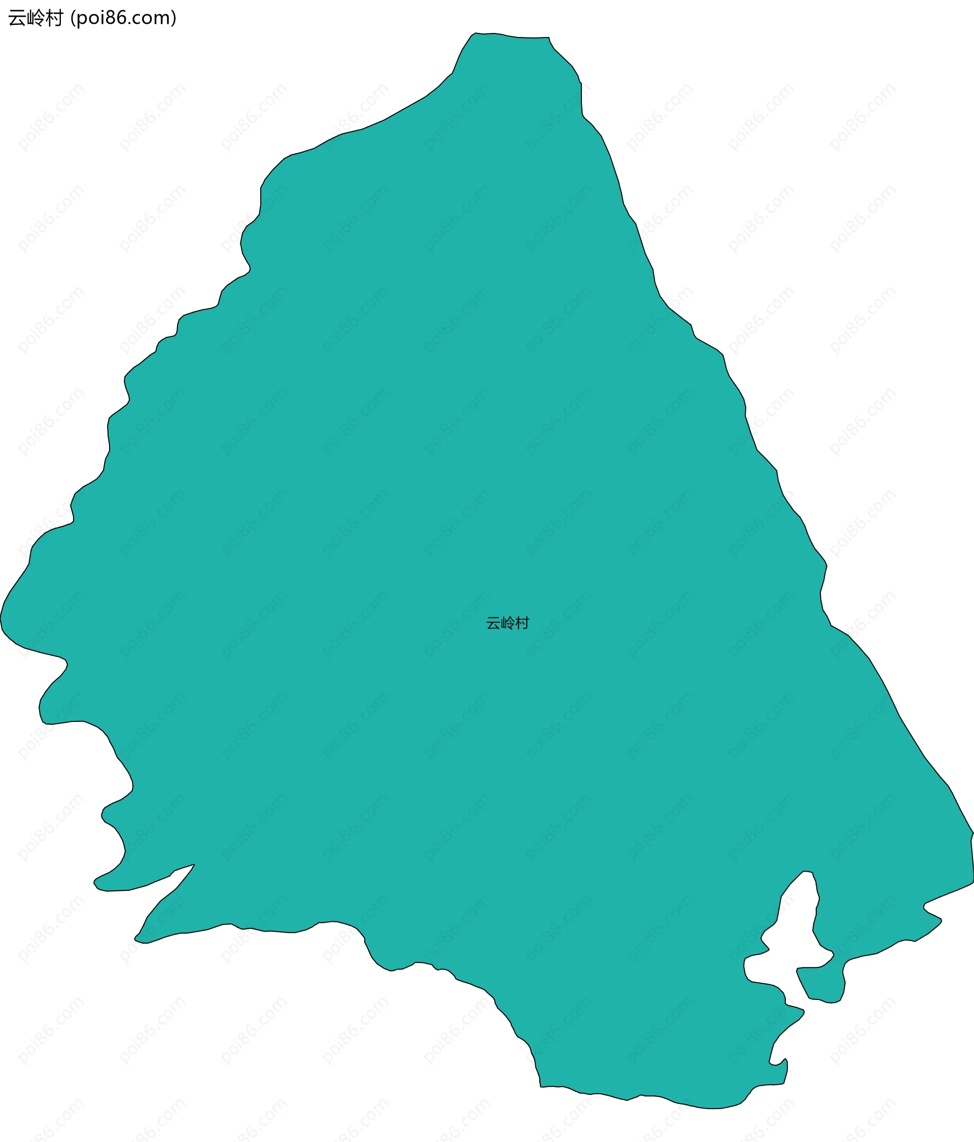 云岭村边界地图