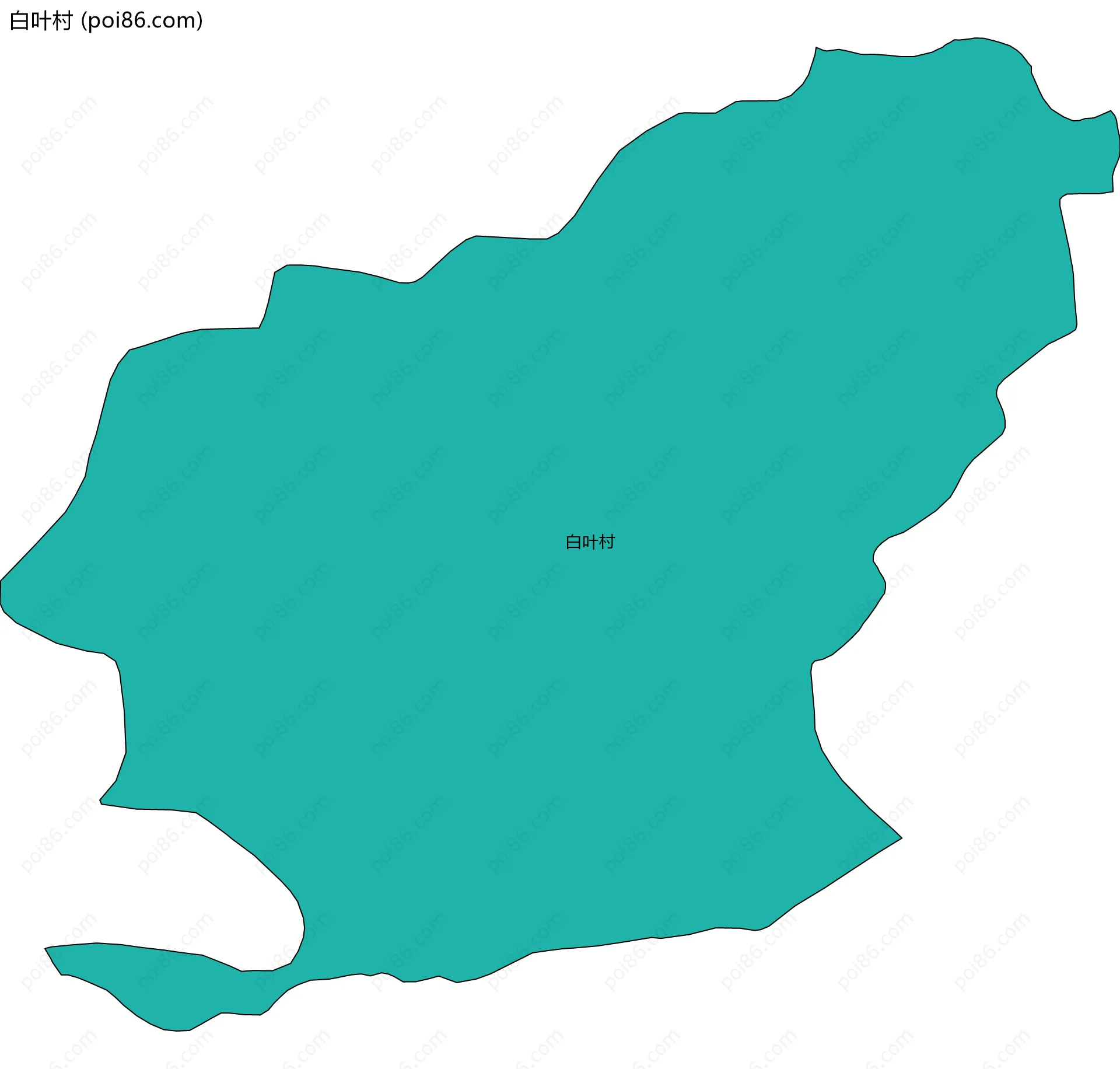白叶村边界地图