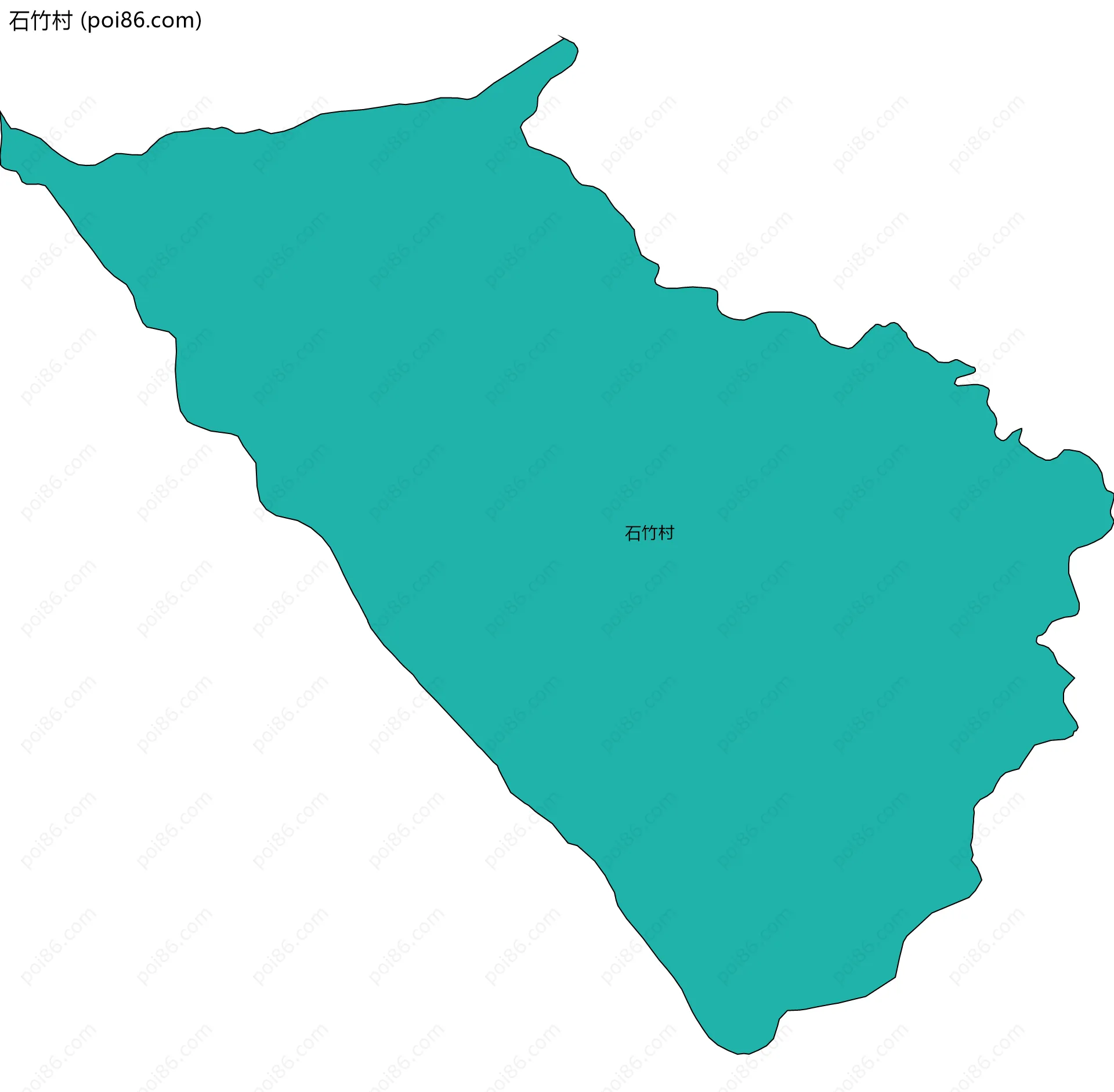 石竹村边界地图