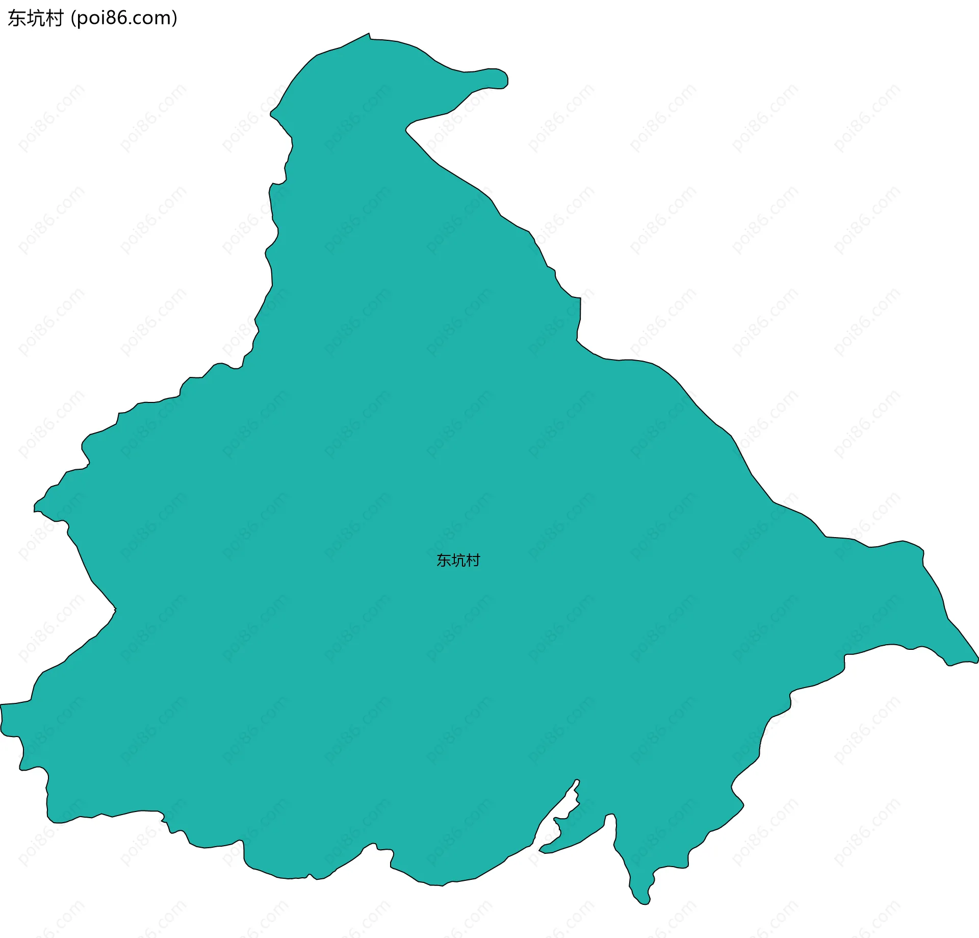 东坑村边界地图