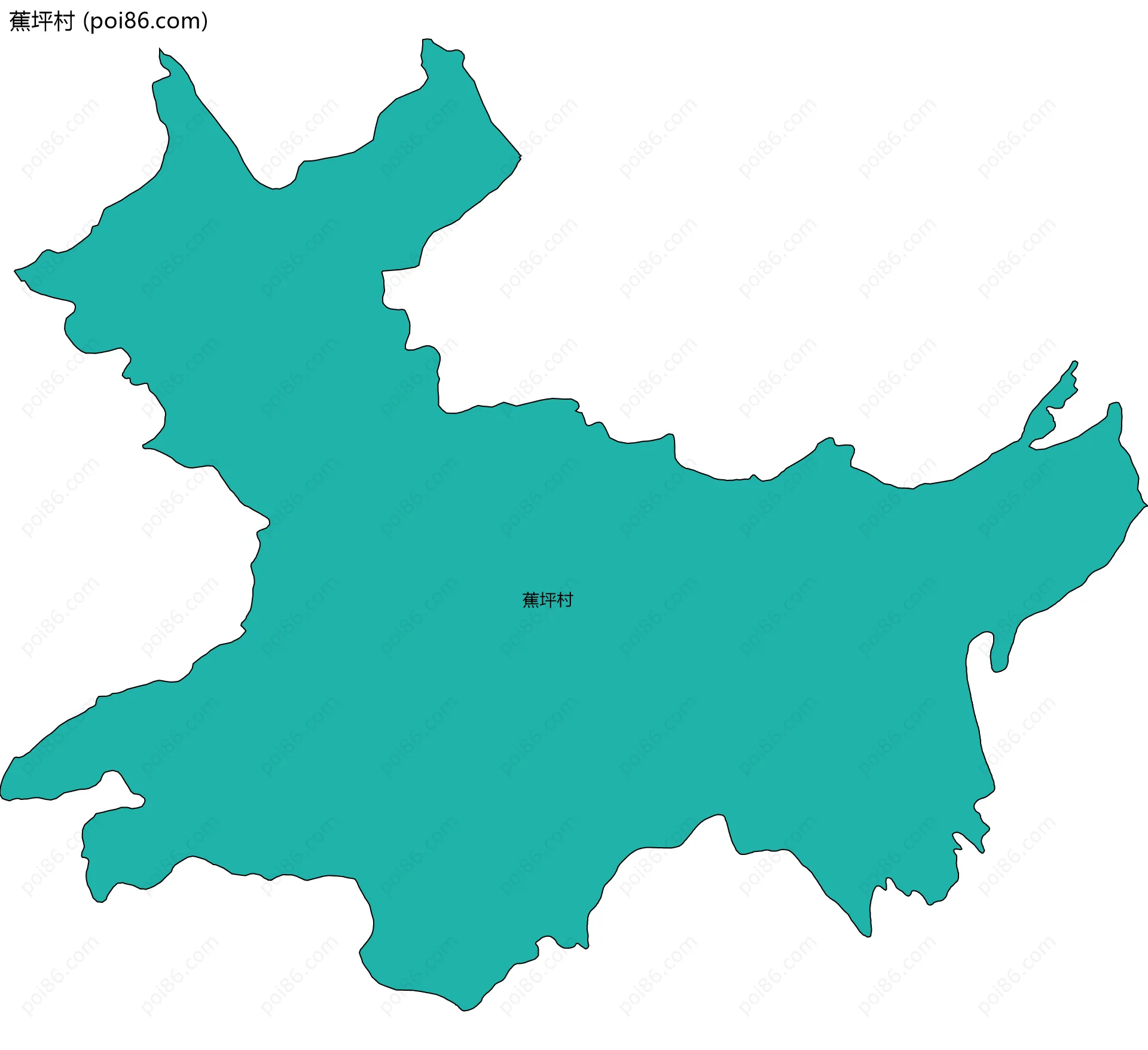 蕉坪村边界地图