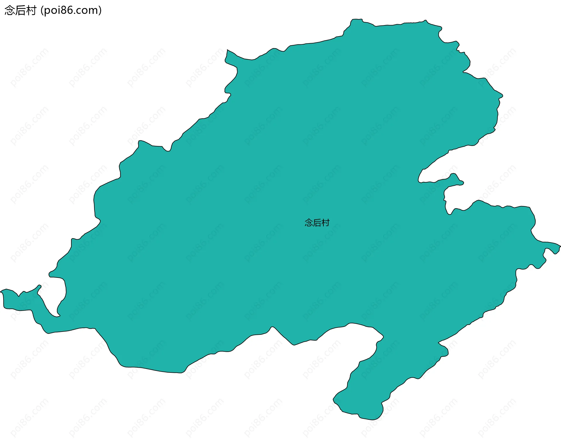 念后村边界地图