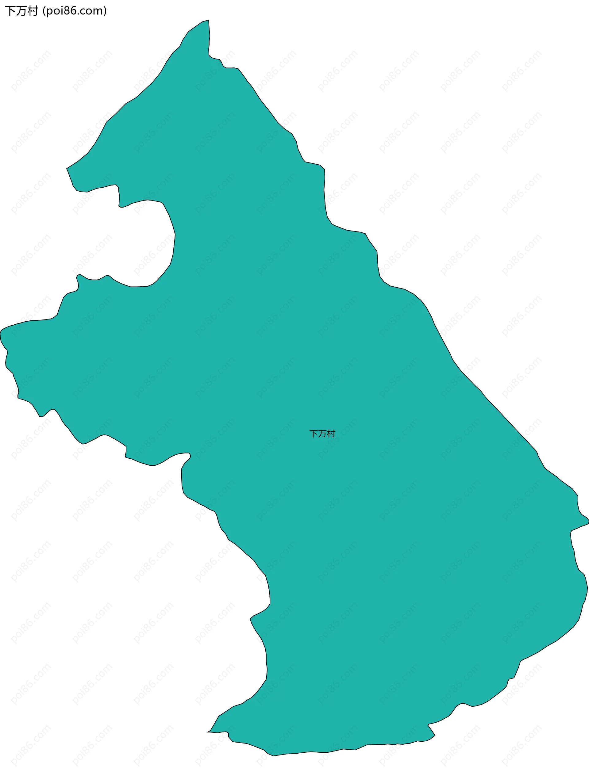 下万村边界地图