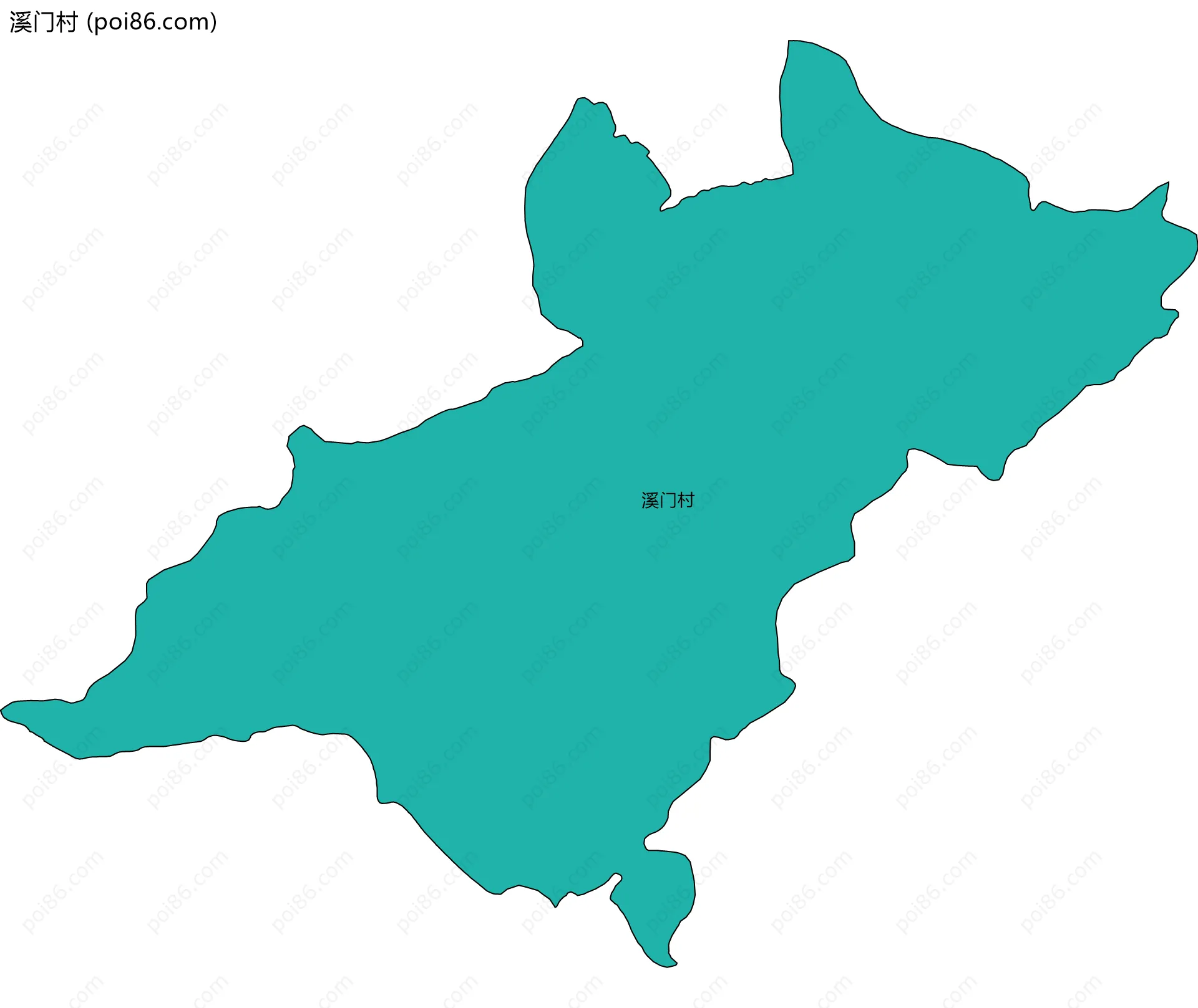 溪门村边界地图