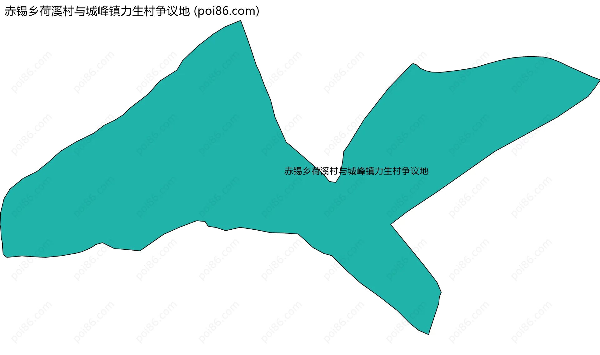 赤锡乡荷溪村与城峰镇力生村争议地边界地图