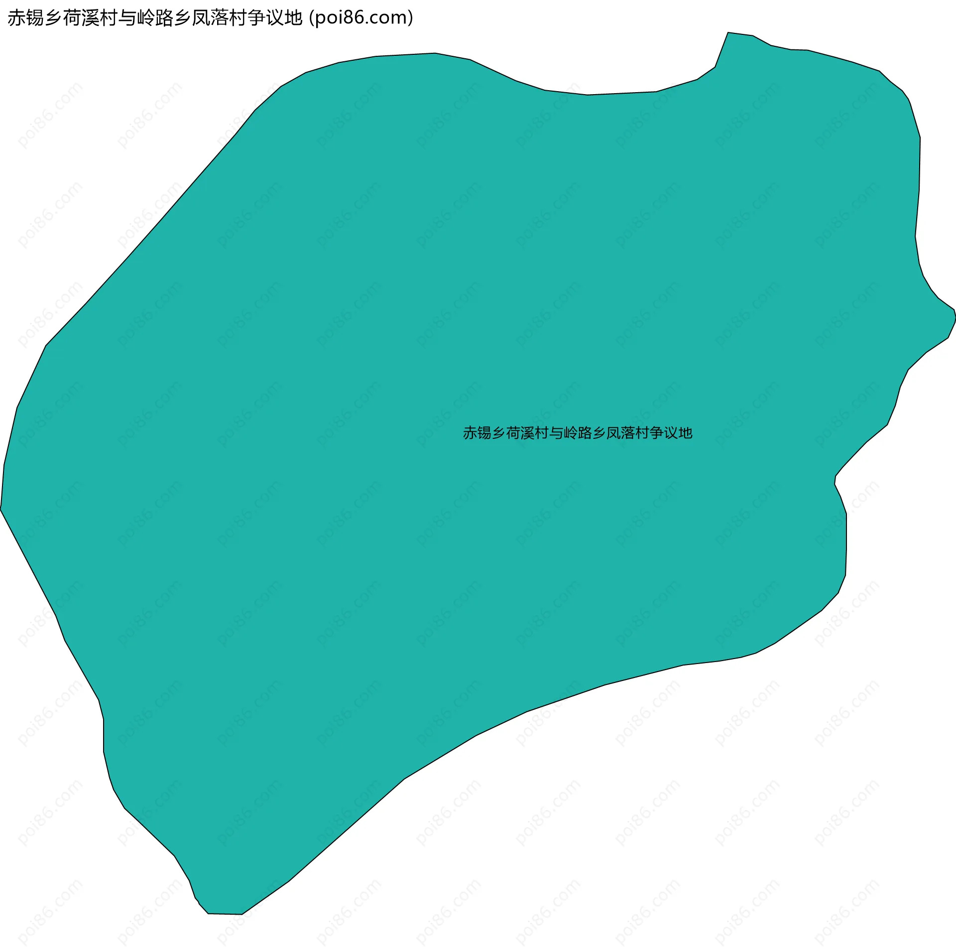 赤锡乡荷溪村与岭路乡凤落村争议地边界地图