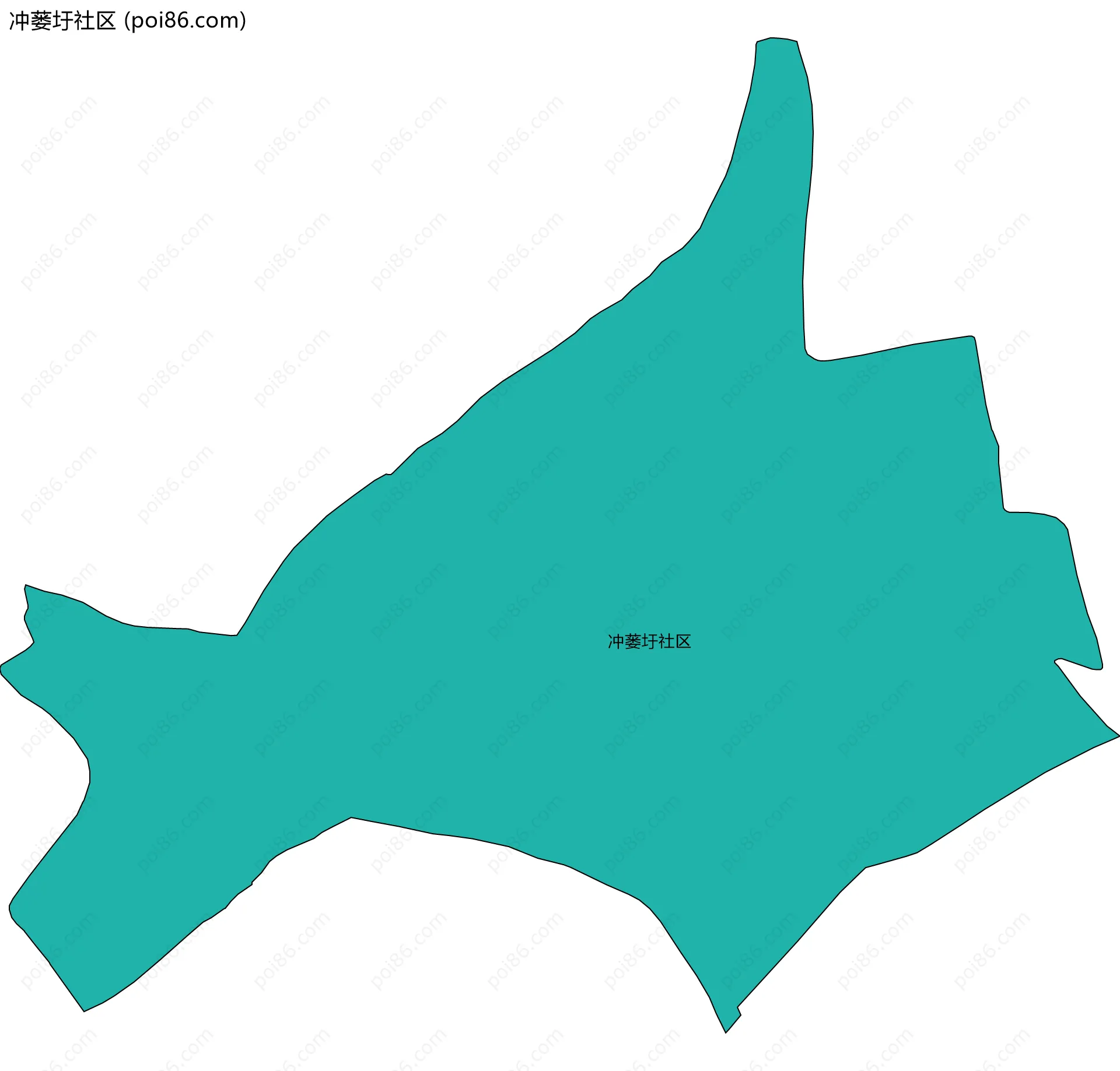 冲蒌圩社区边界地图