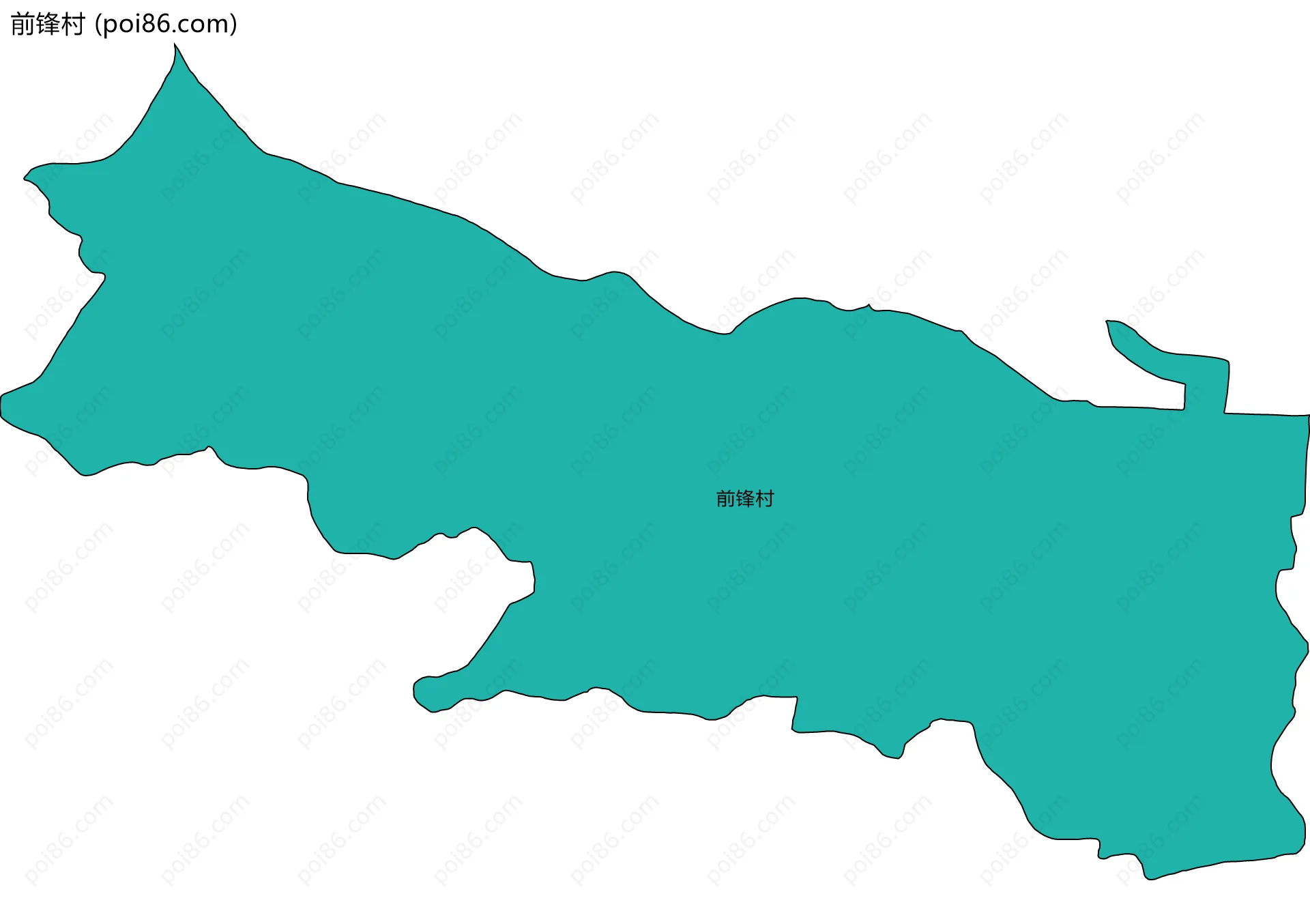 前锋村边界地图
