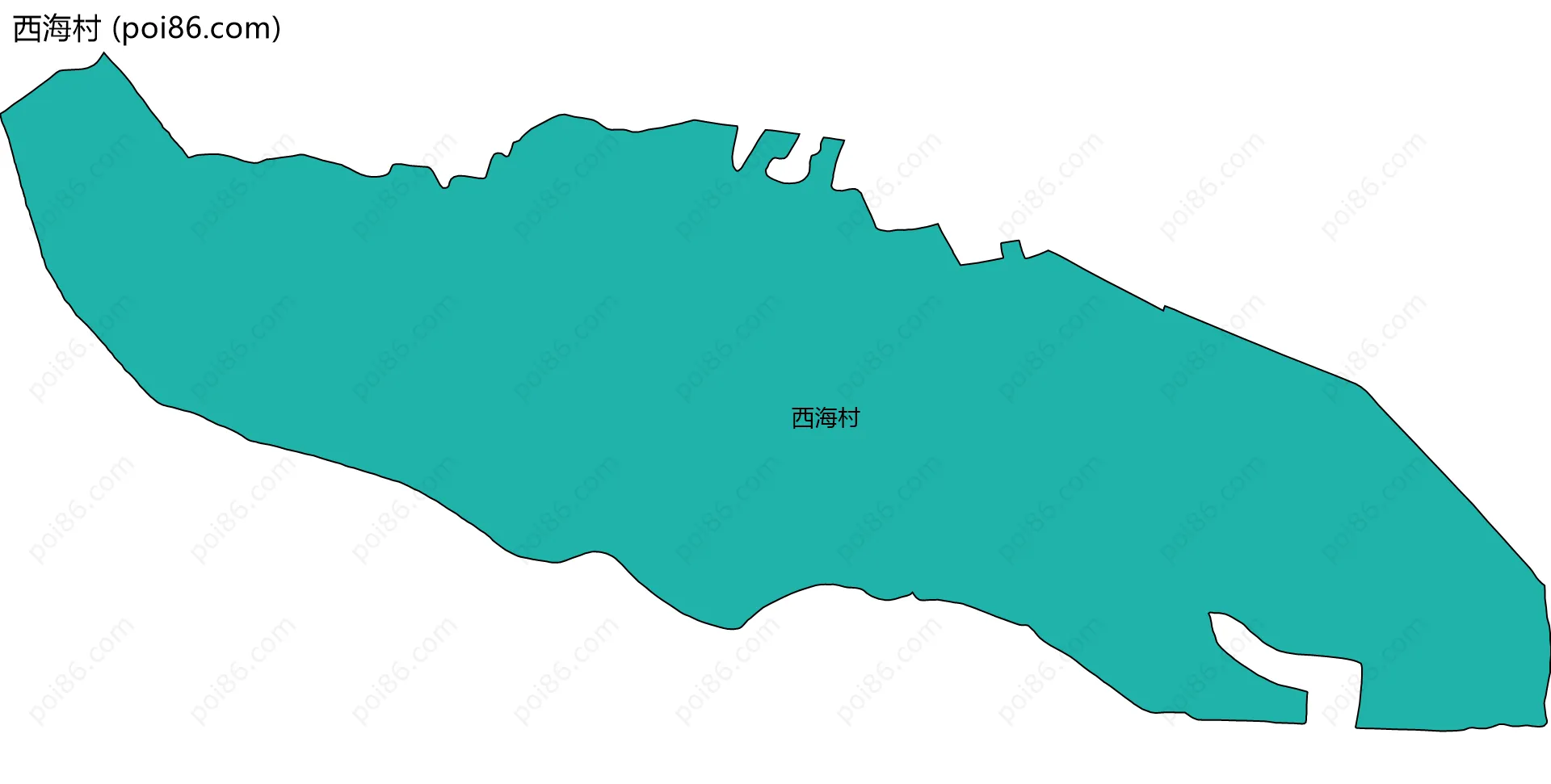 西海村边界地图