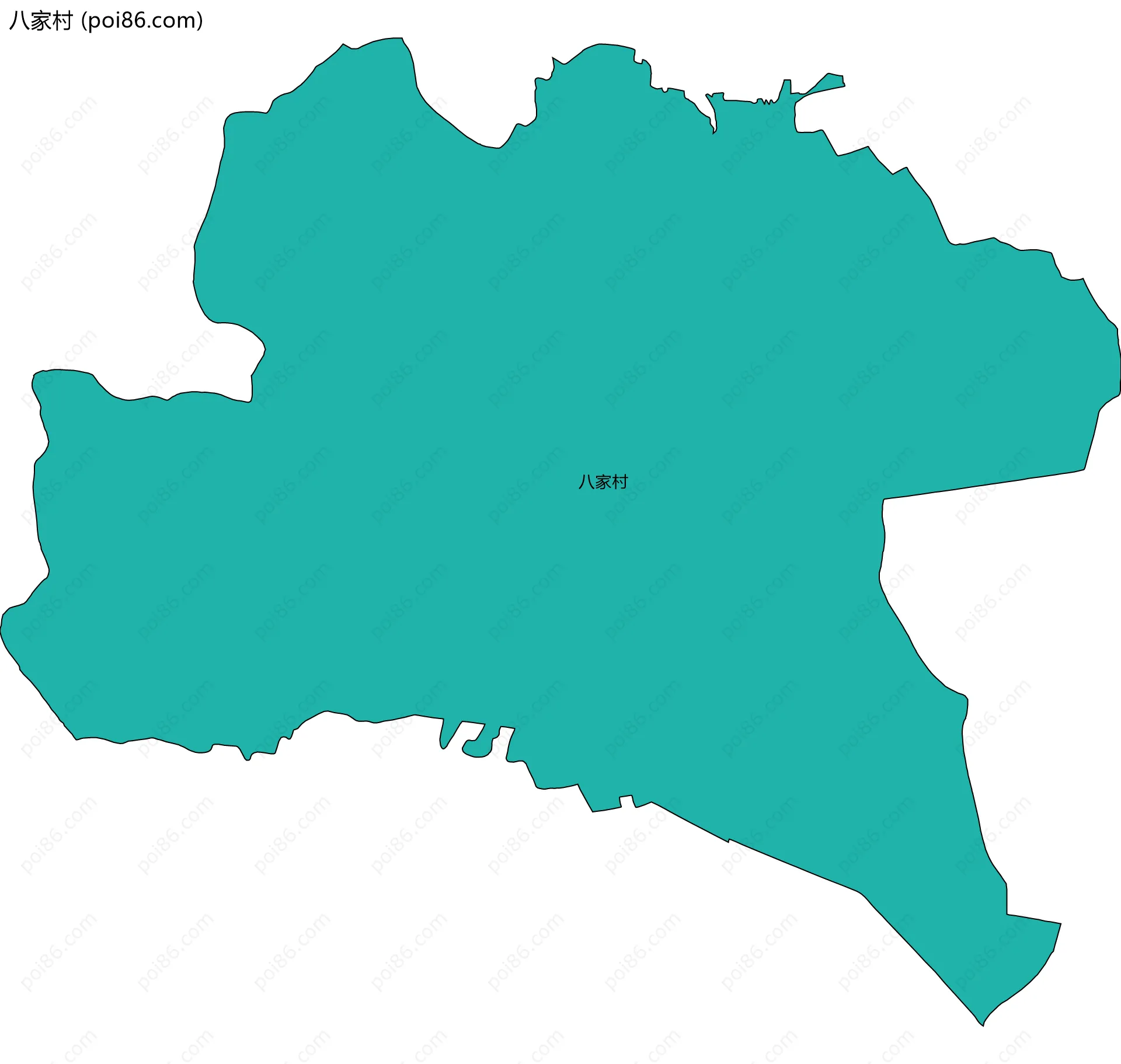 八家村边界地图