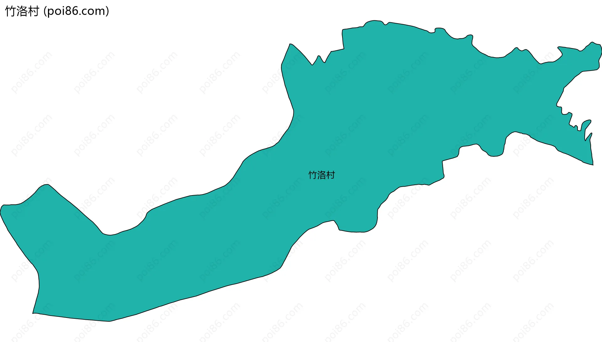 竹洛村边界地图