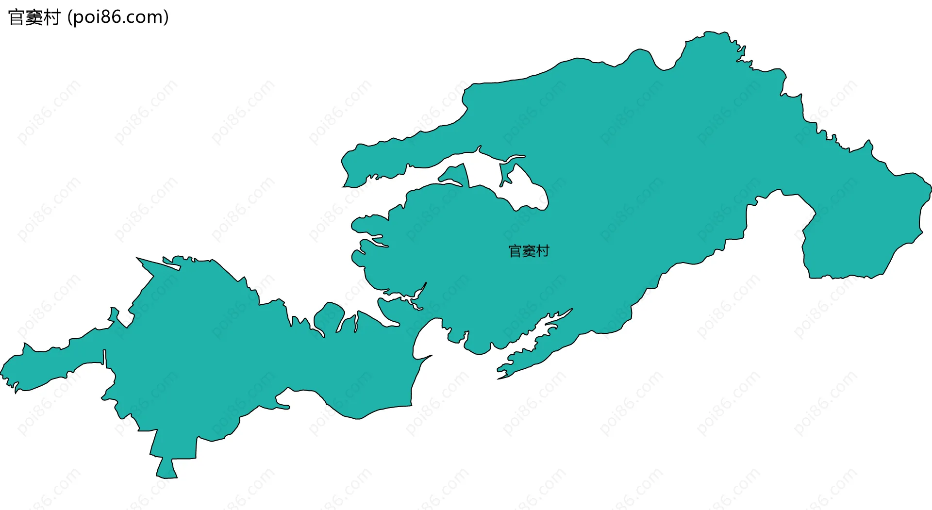 官窦村边界地图