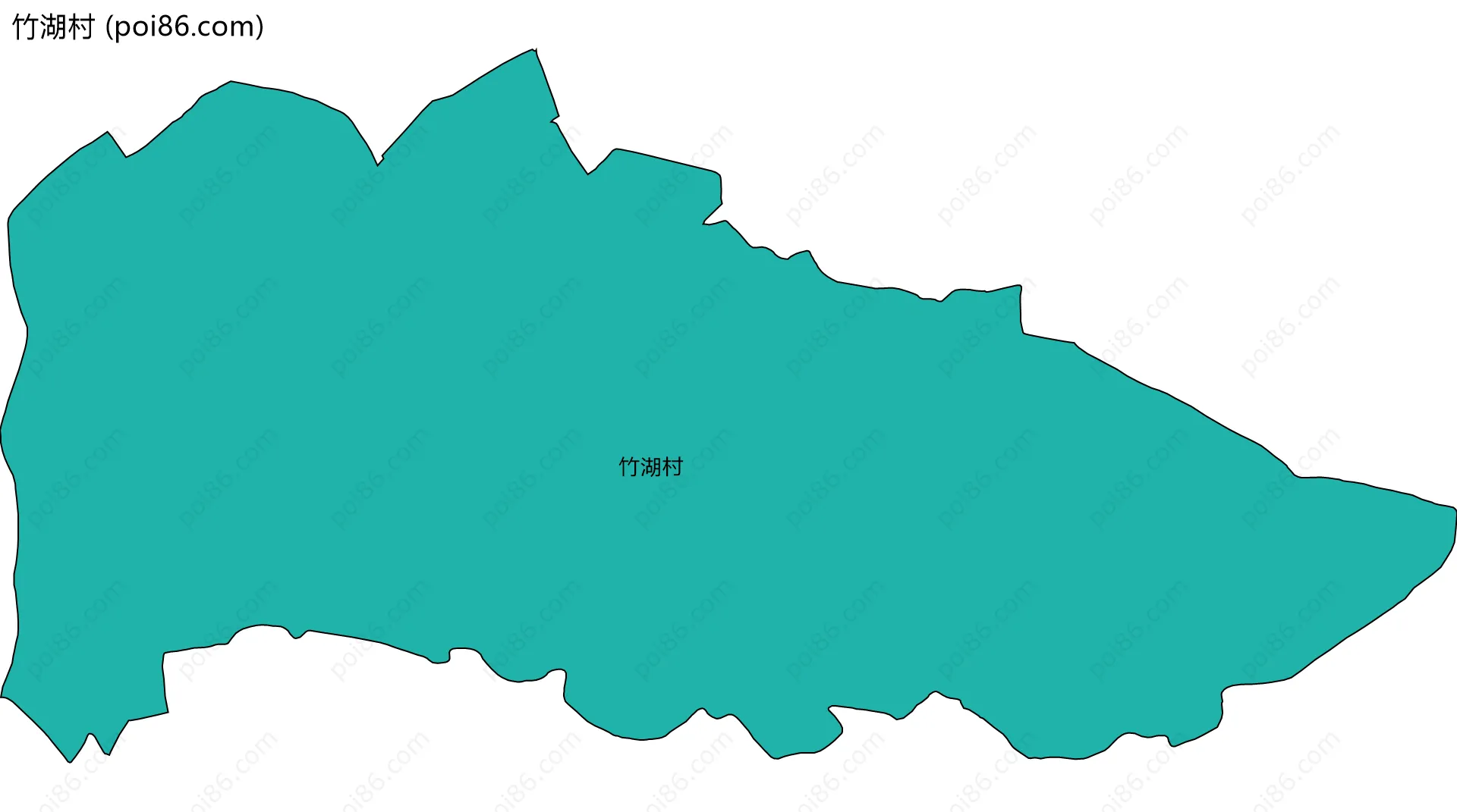 竹湖村边界地图