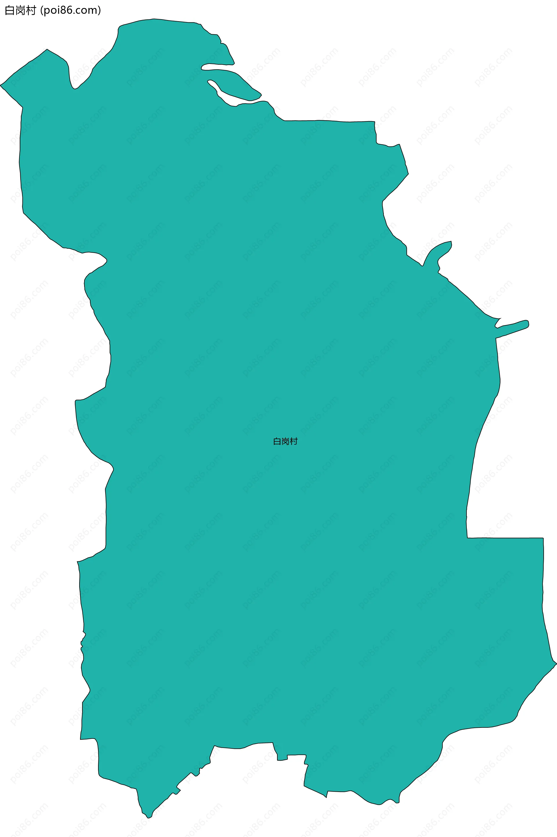 白岗村边界地图